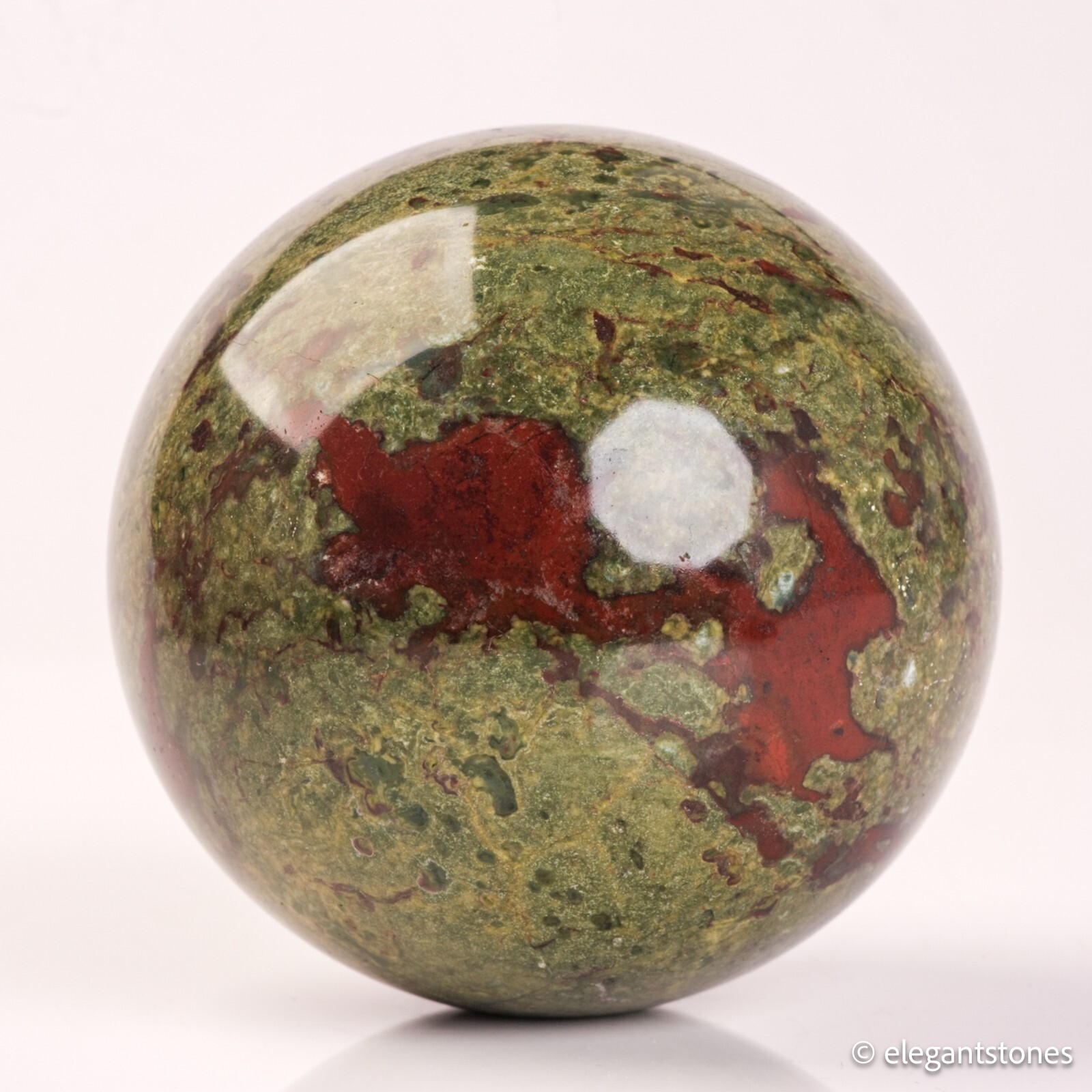 495g67mm Dragon Blood Sphere Crystal Ball Stone Quartz Reiki Healing Jasper