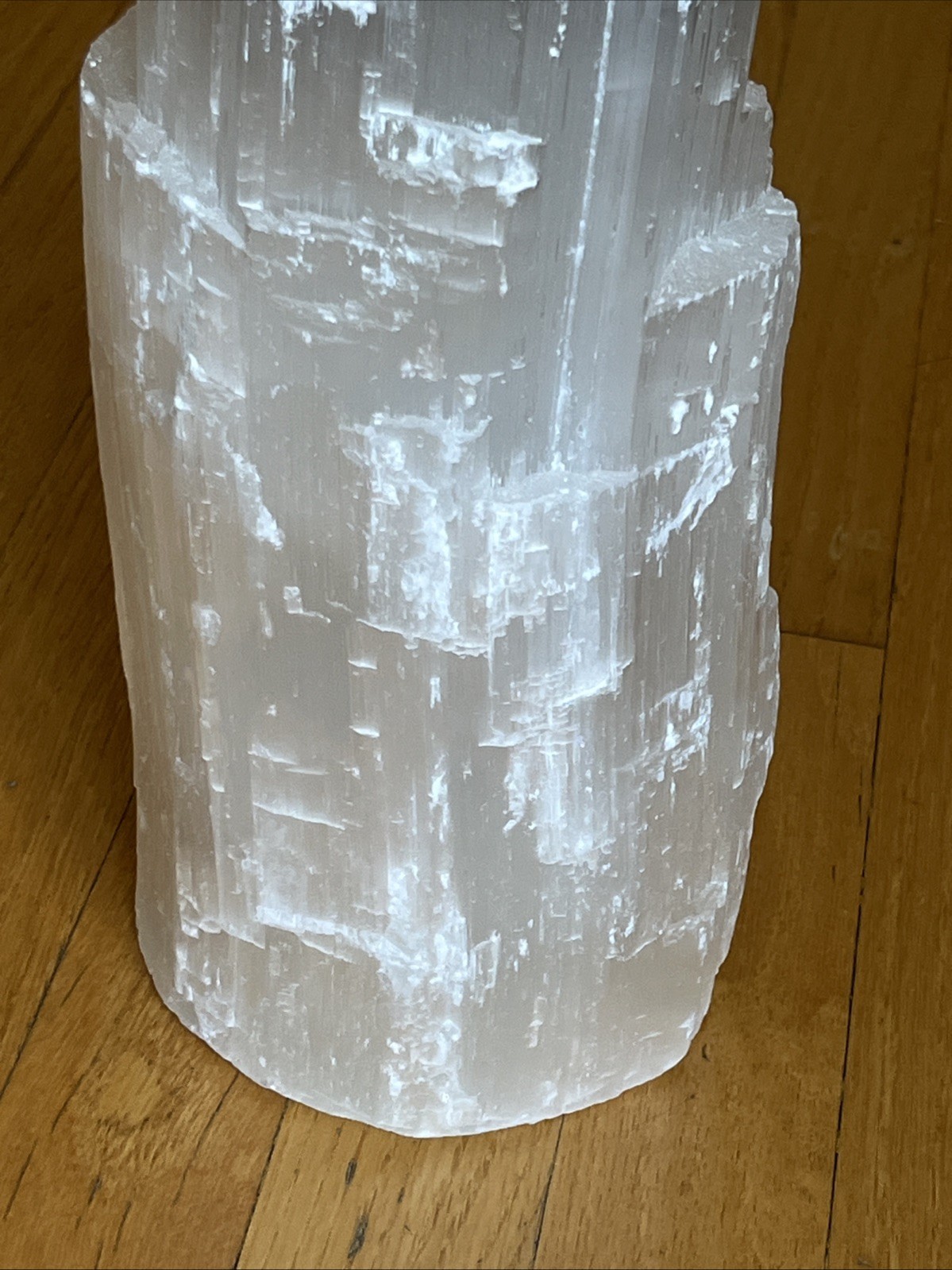 XL Selenite Crystal Tower Lamp 15″ – Base Only, No Light