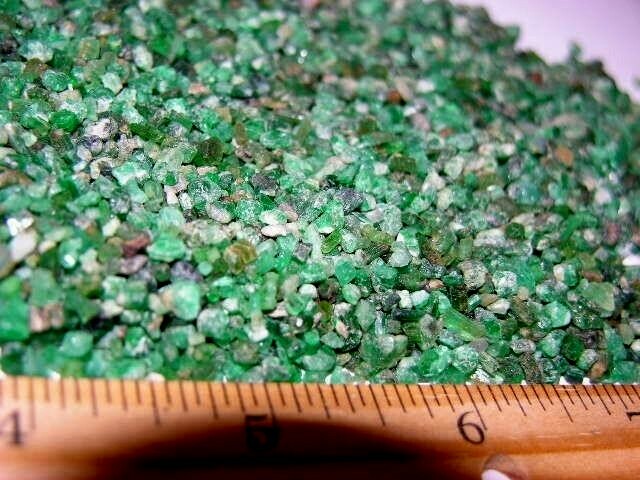 Emerald crystal Zambia mine rough darker green small piece 20 carat lots
