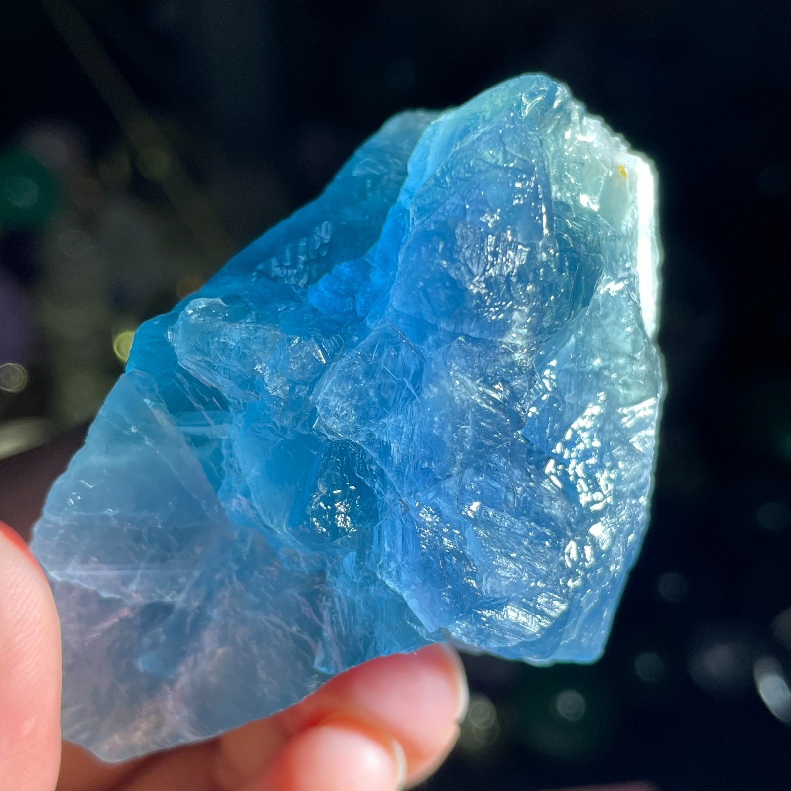 145g Natural Rough Dark Blue Fluorite Quartz Crystal Raw Stone Specimen Healing