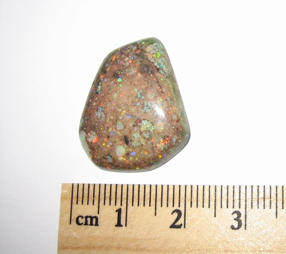 24mm x 20mm POLISHED NATURAL FREE FORM BOULDER OPAL CRYSTAL CABOCHON ~ 14cts *A1