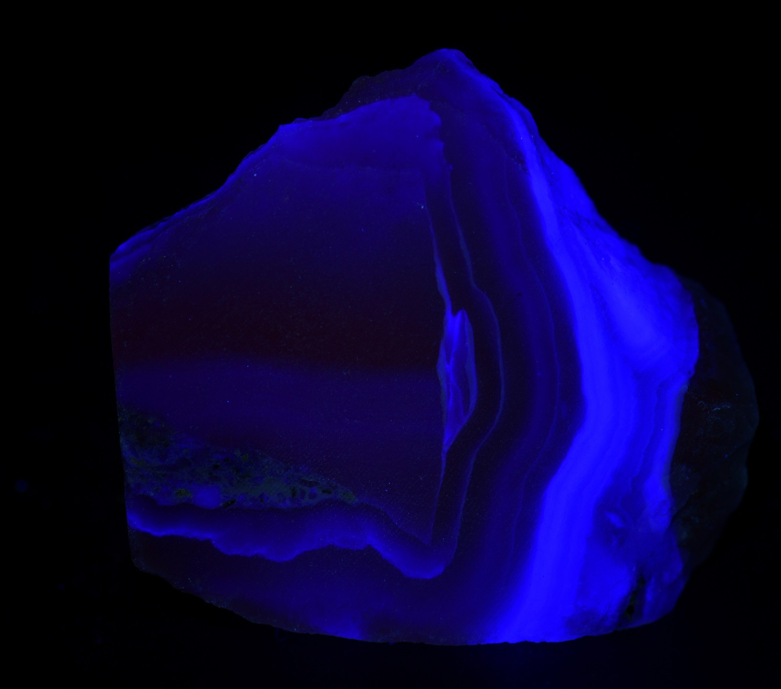 Rainbow Fluorite, cut slab, great color! fluorescent. Argentina. 86 grams.