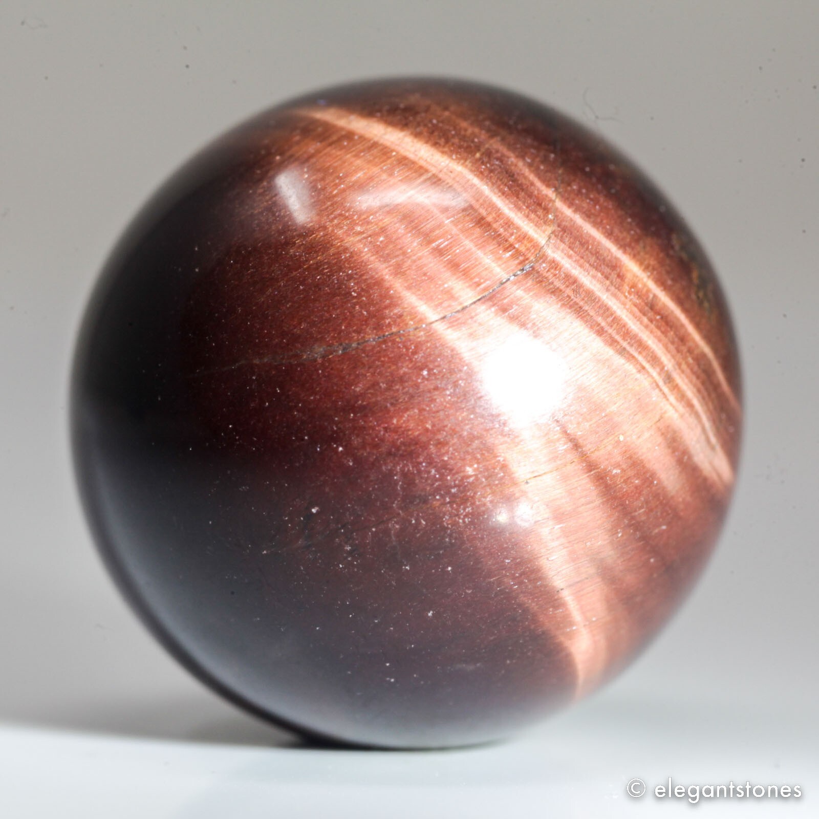 25g26mm Red Tiger Eye Sphere Crystal Ball Natural Quartz Healing Gemstone Chakra