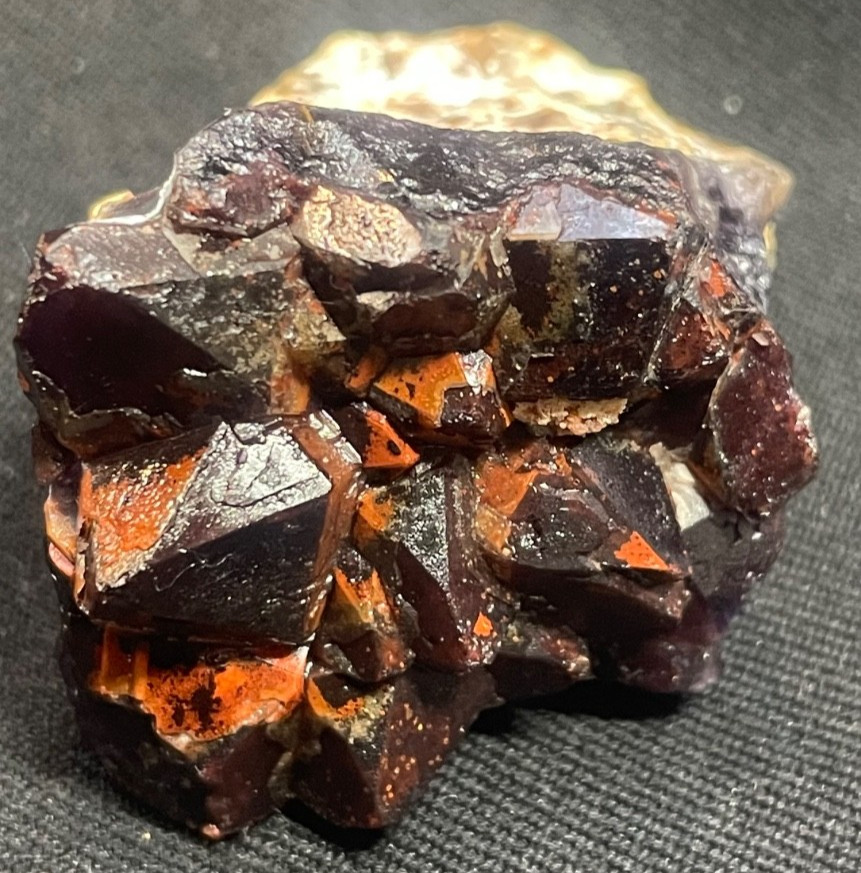 Alien amethyst in quartz in matrix cluster formation of natural mineral India