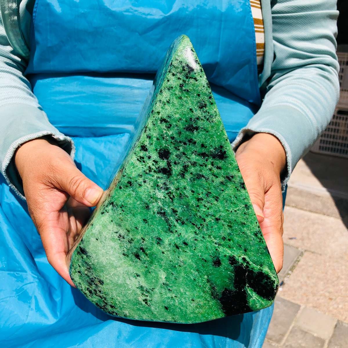 18.74LB Natural red and green treasure mineral specimen