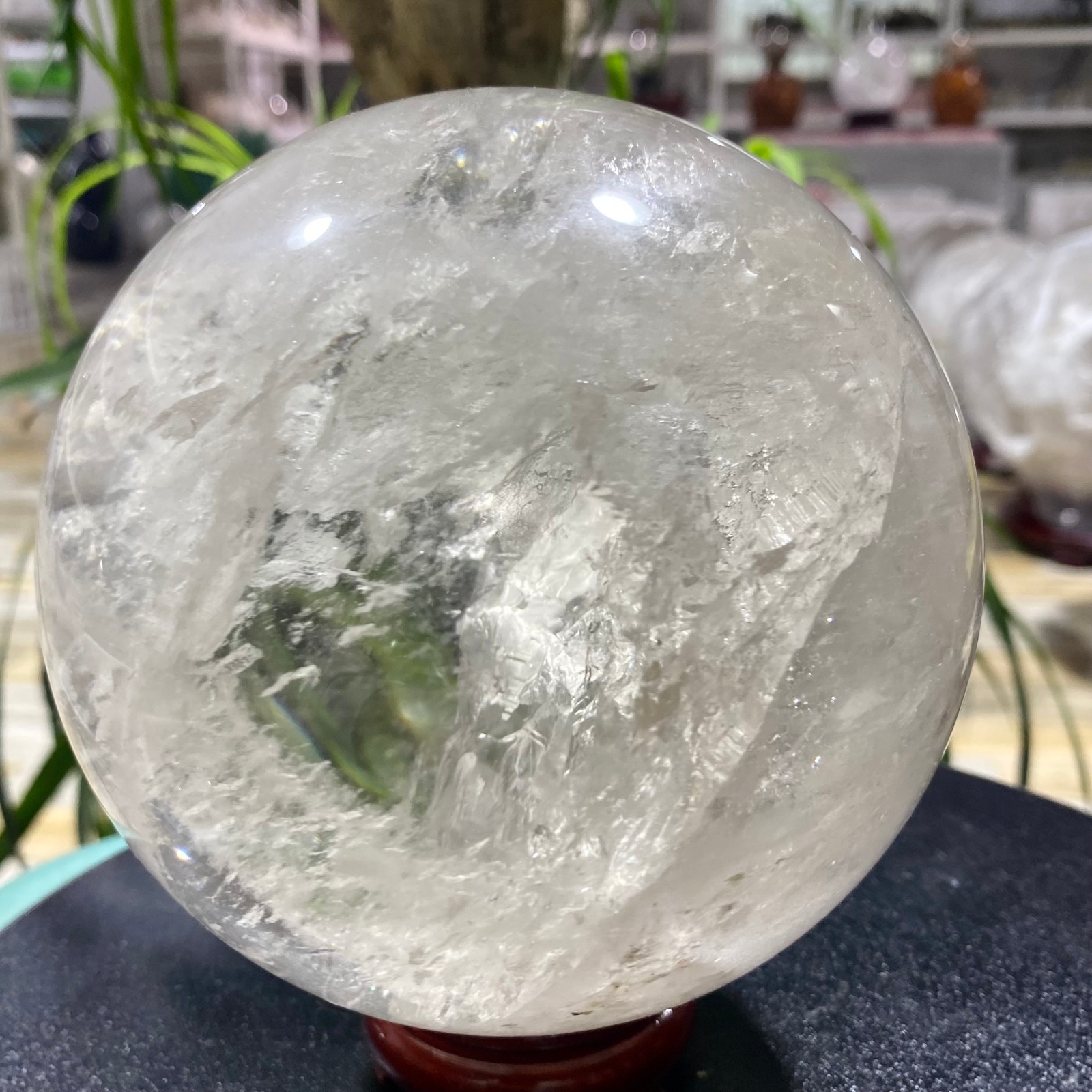 6.63LB Naturalwhite crystal transparent quartz crystal ball Reiki repair