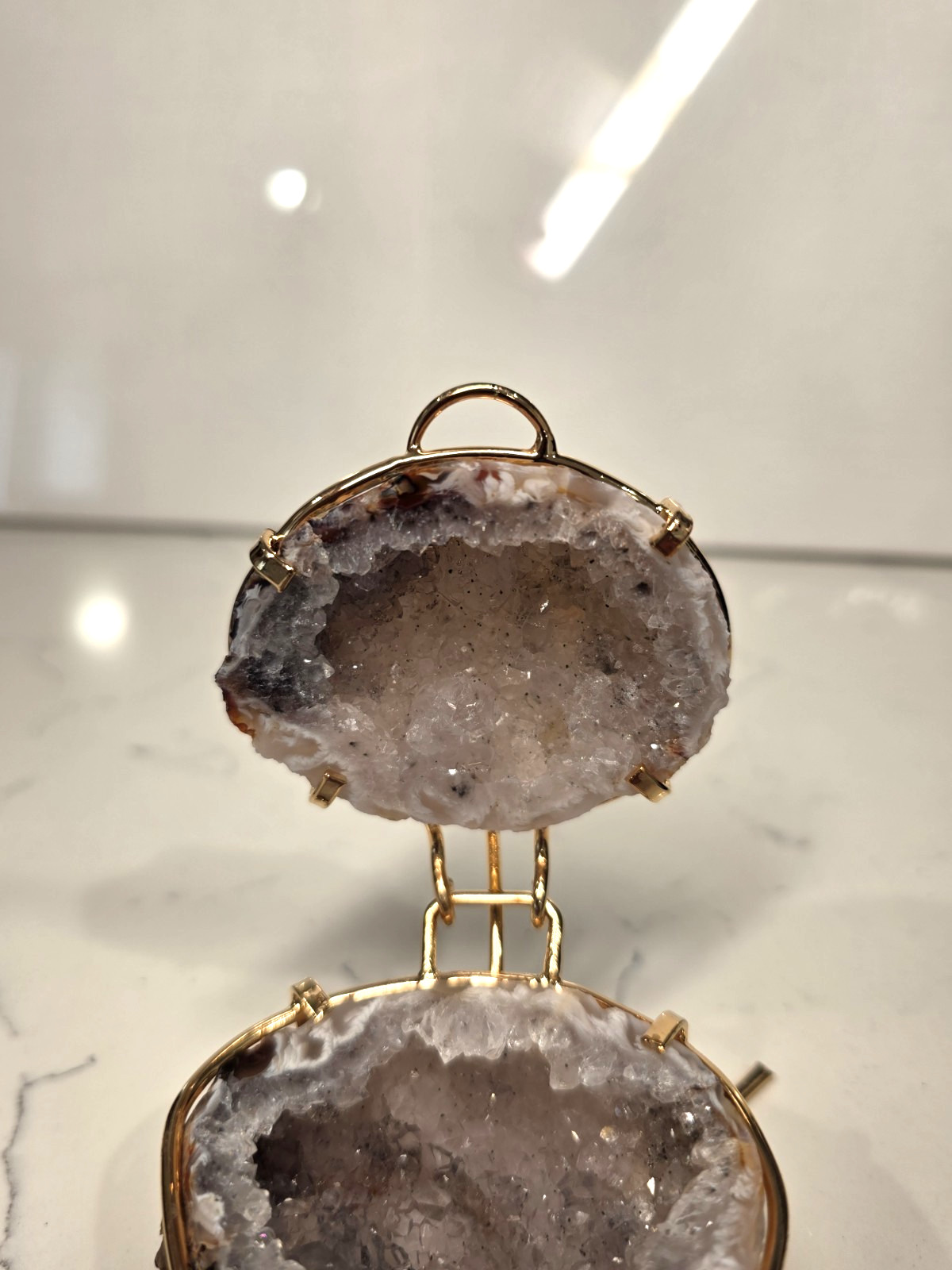Natural Druzy Geode Crystal Jewelry Box #12