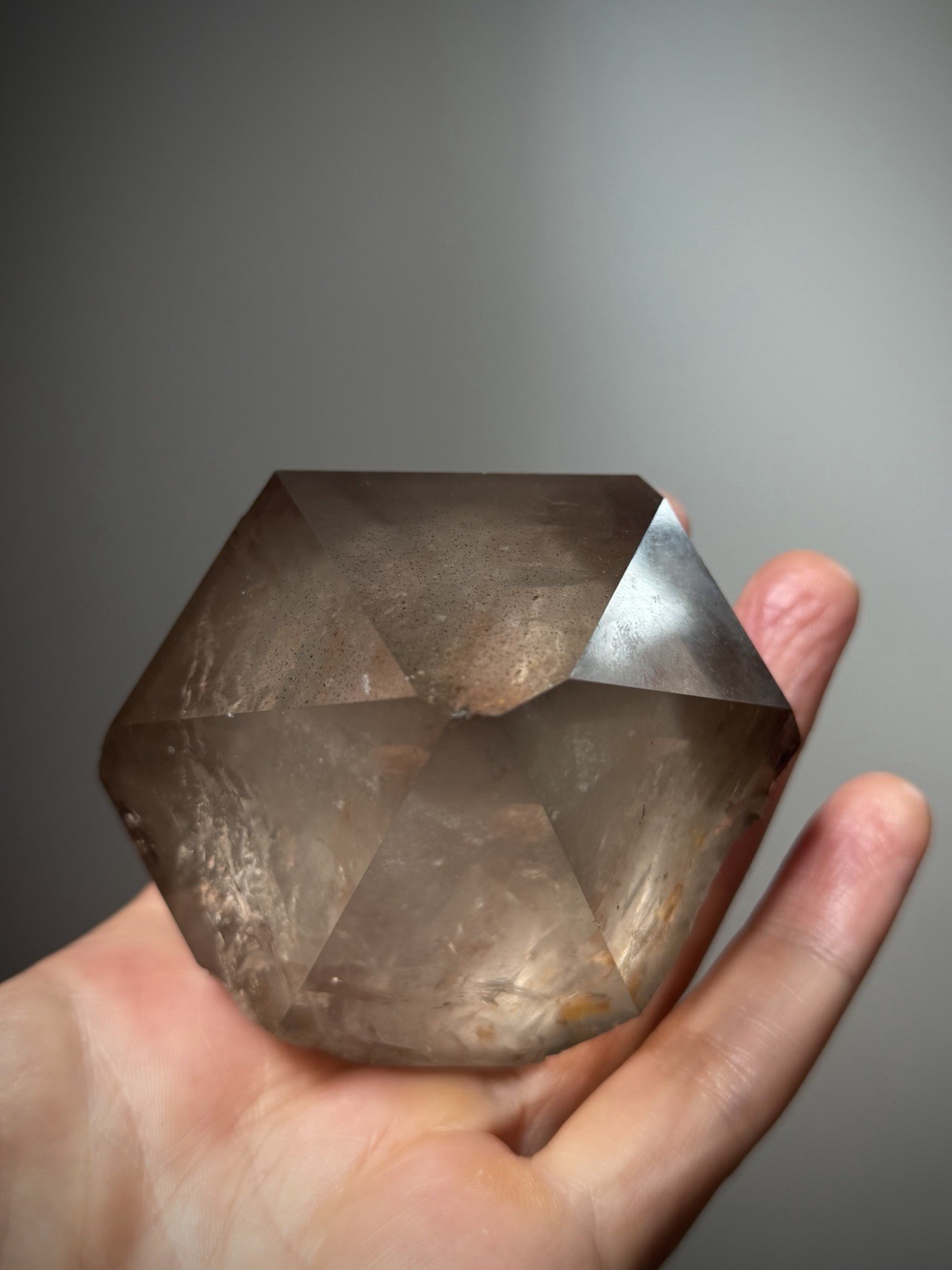 Phantom Quartz Crystal Chlorite Quartz Crystal Natural Smoky Quartz Self Healed