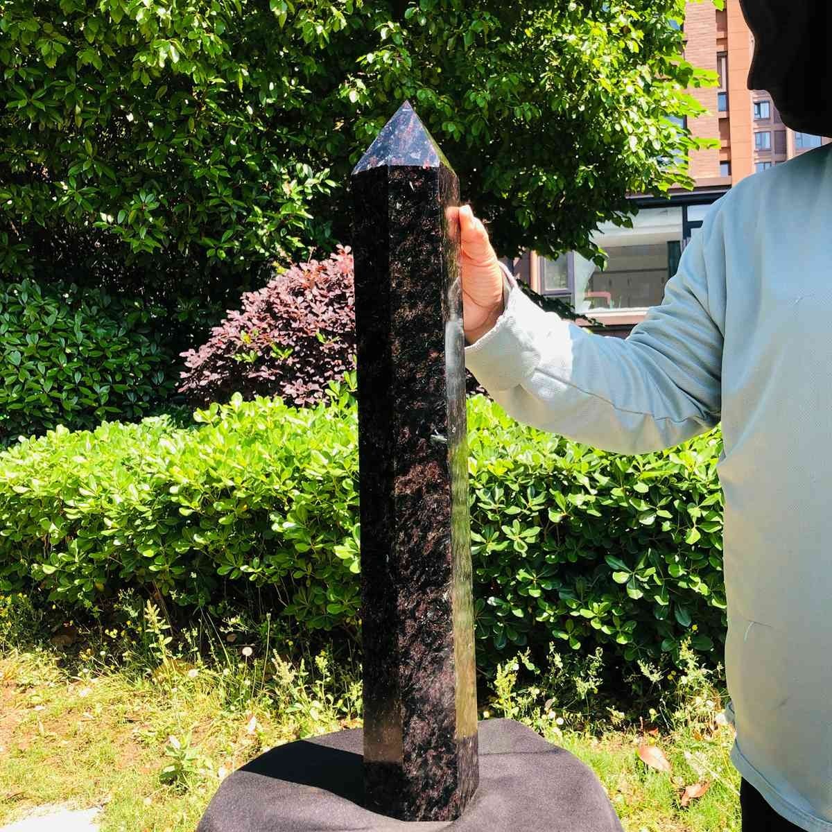 16.98LB Natural Fireworks Stone Obelisk Quartz Tower Crystal Wand Point Healing