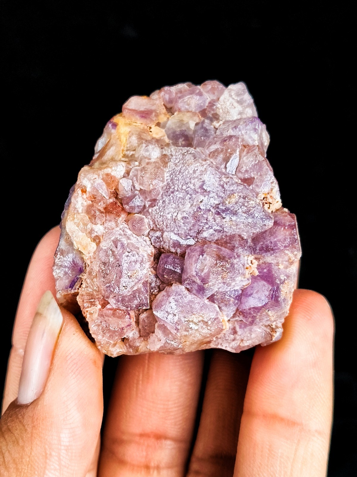 Alien Amethyst Phantom Hematite Quartz Cluster 90g Natural Specimen 6x4x3cm