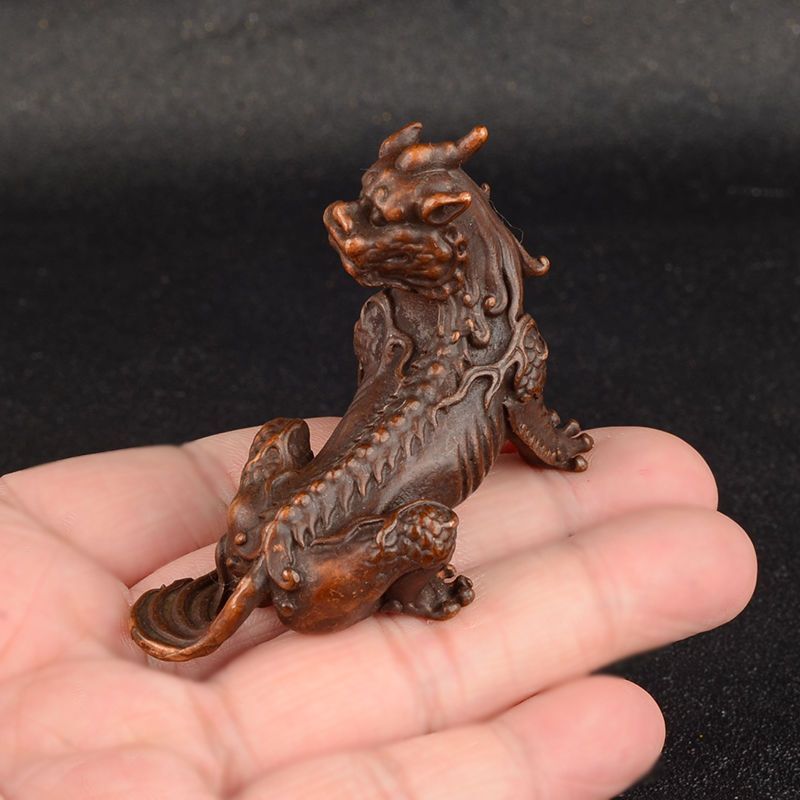 150g Ancient Chinese Handcrafted.Brass Exquisite.Unicorn Mountain in Tibet.gift