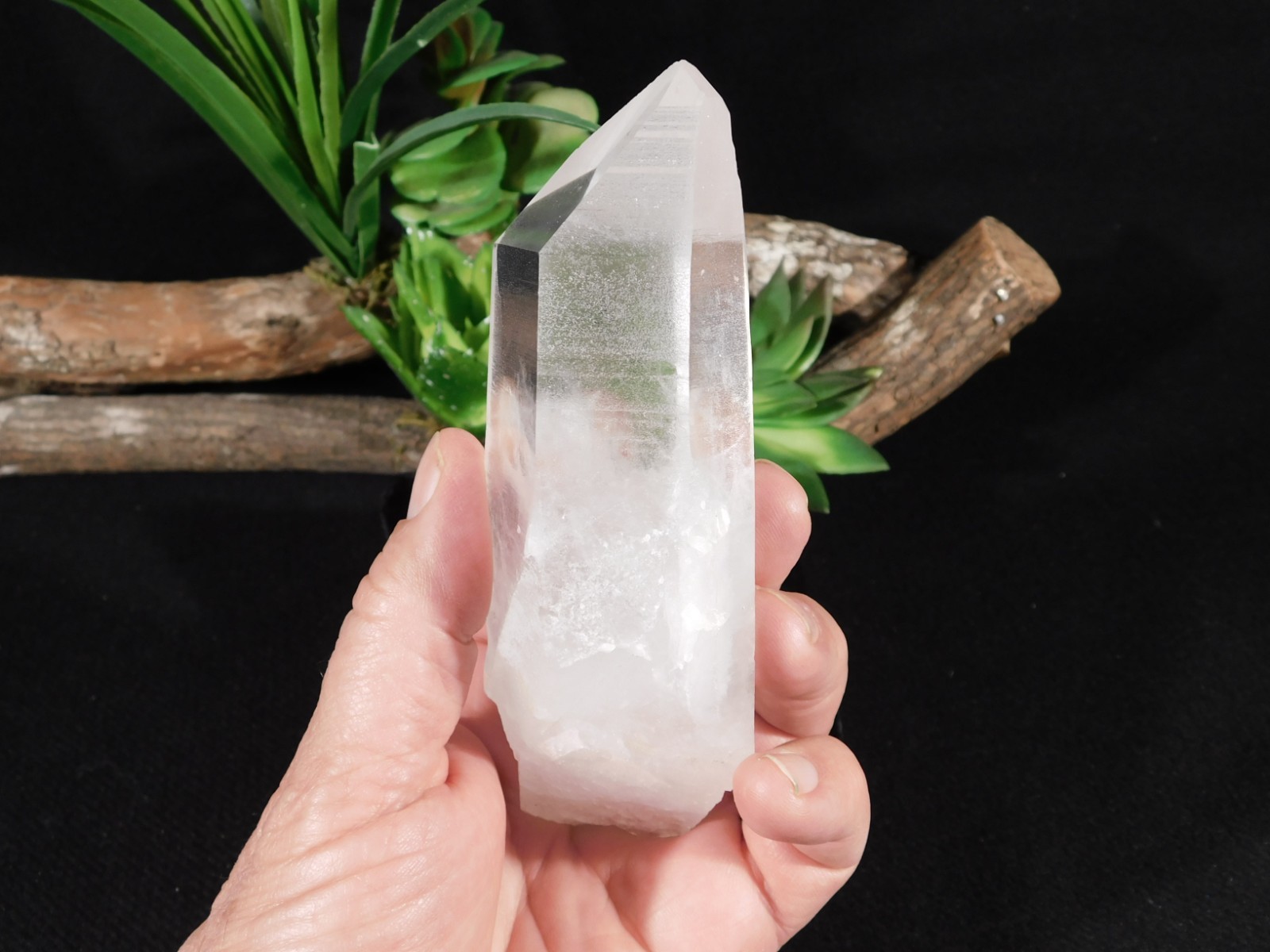 Long! Semi Translucent LEMURIAN Quartz Crystal From Brazil 318gr