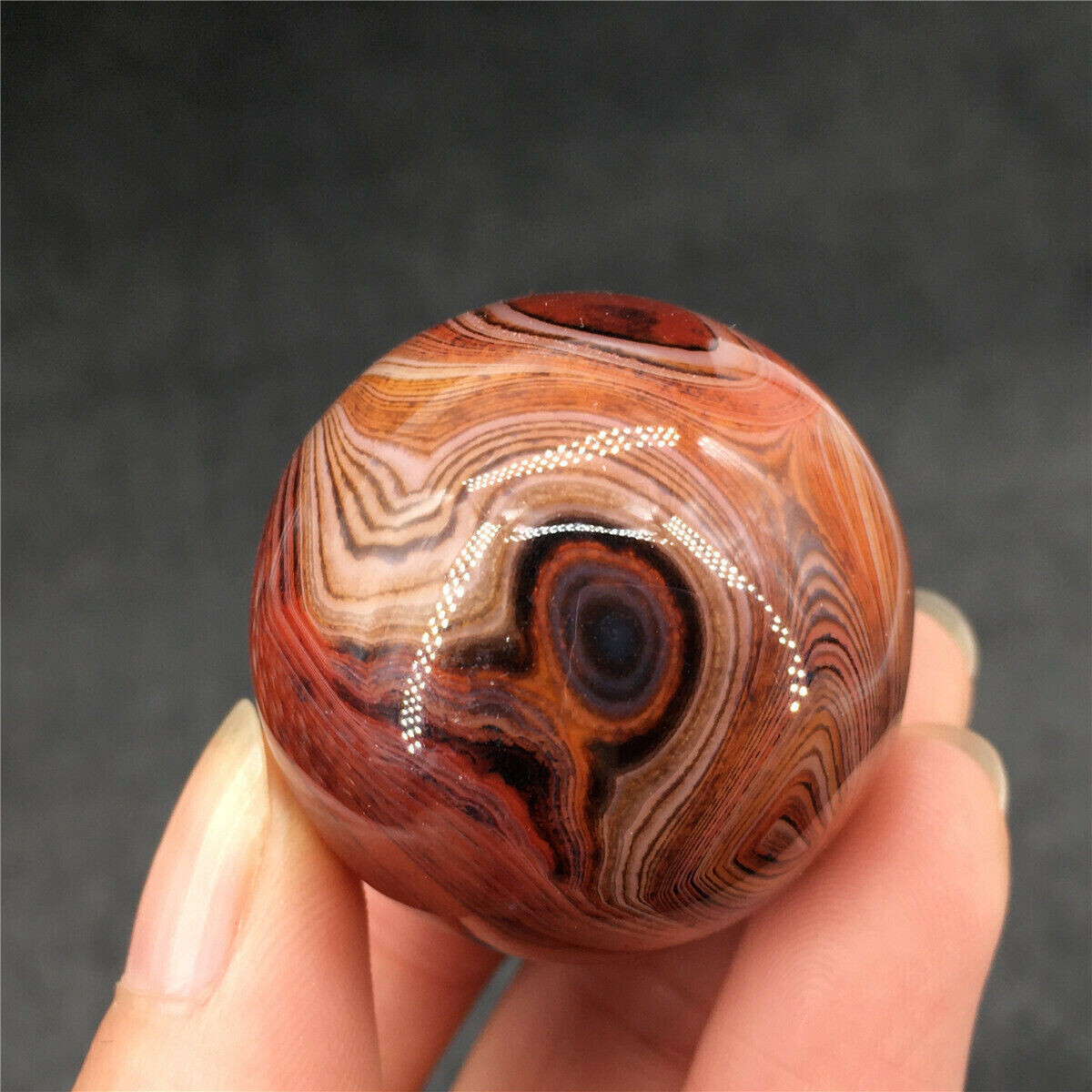 1pc Natural Silk agate ball Quartz Crystal Sphere Ball reiki Healing 50g+