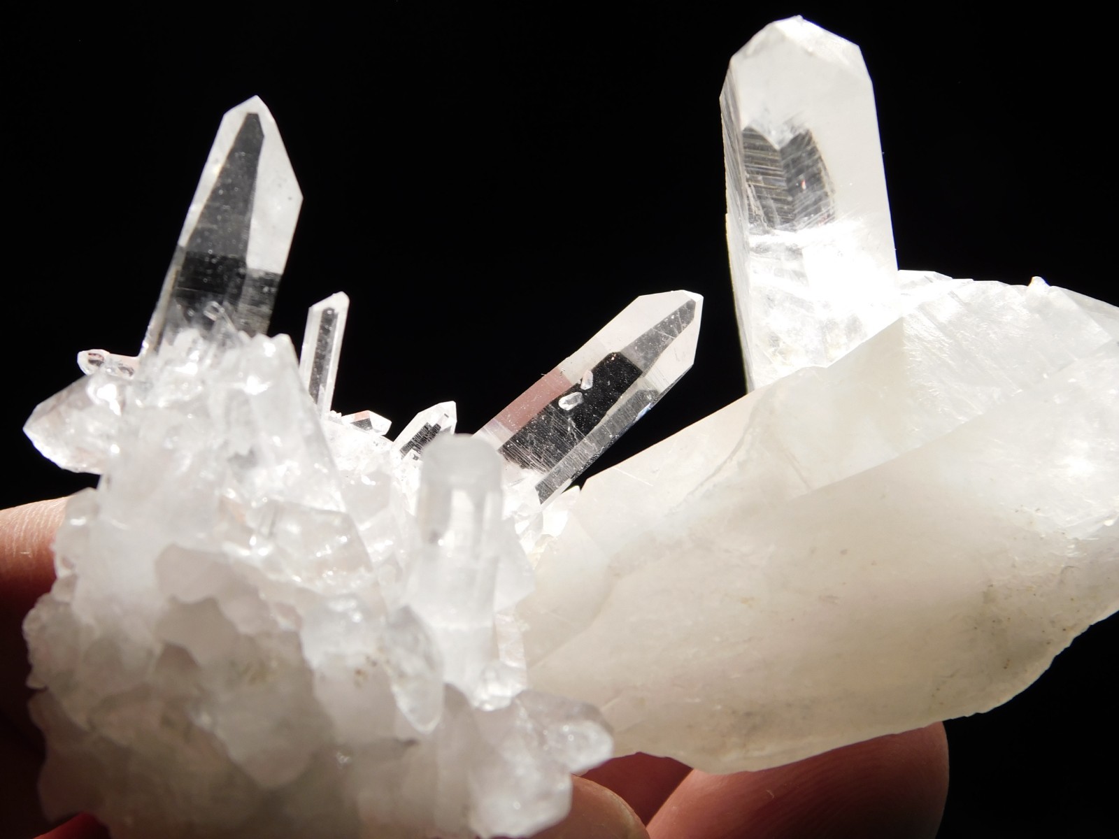 SUPER! TRANSLUCENT Quartz Crystal Cluster Collier Creek ARKANSAS 78.5gr