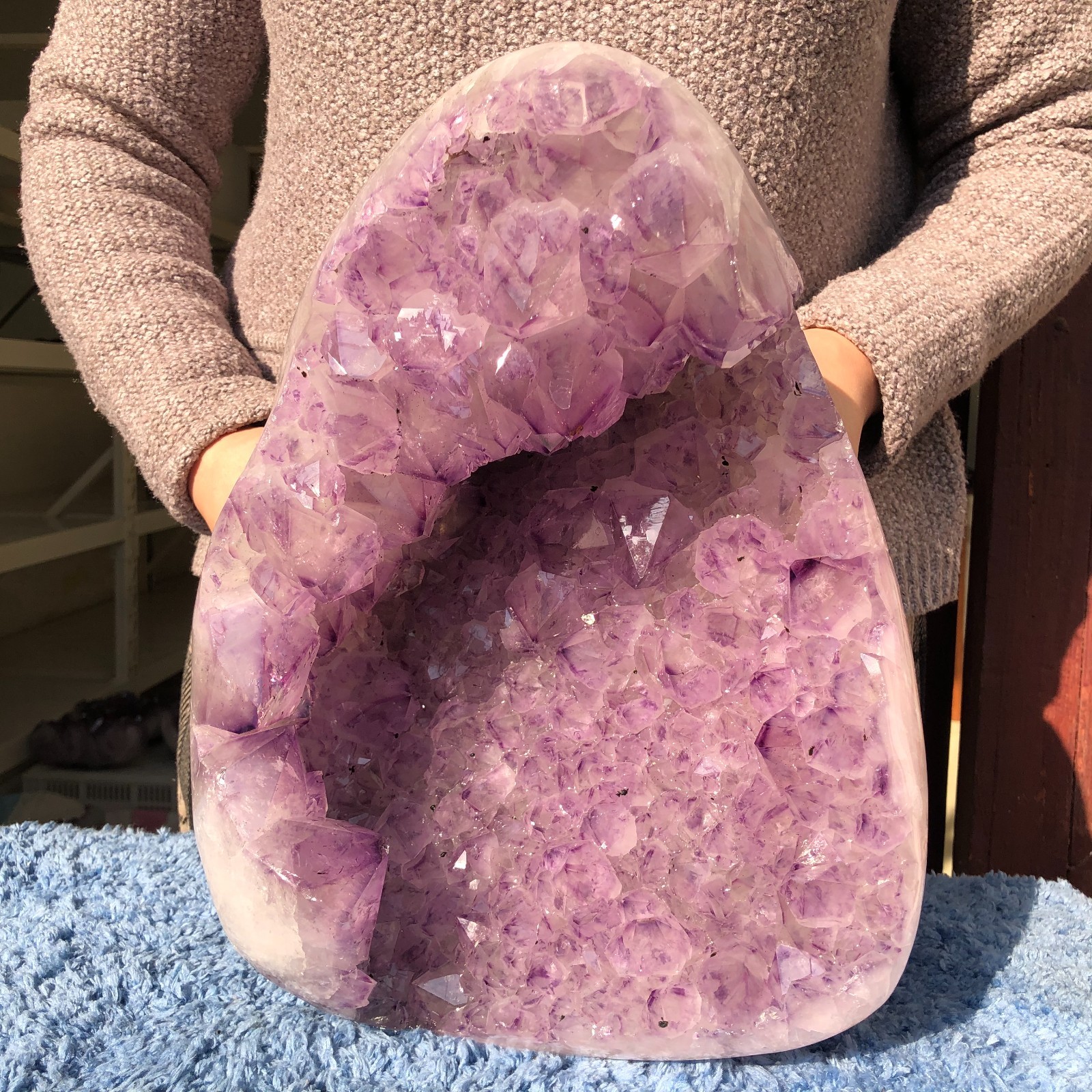 26.9LB Natural Amethyst geode quartz cluster crystal Mineral specimen Healing