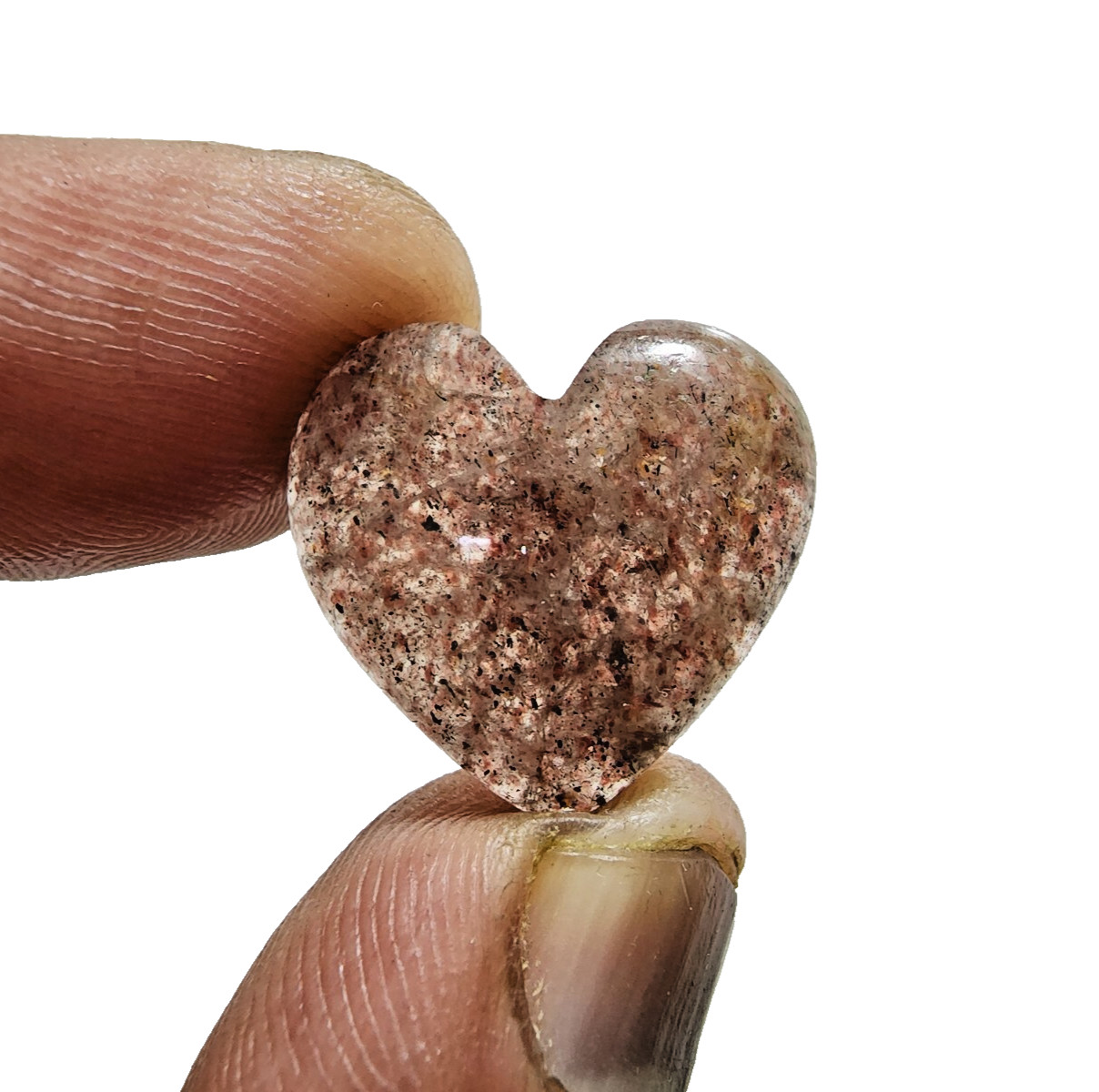 22 Crt Fantastic A+ Strawberry Quartz Crystal Heart Shape Loose Gemstone Jewelry