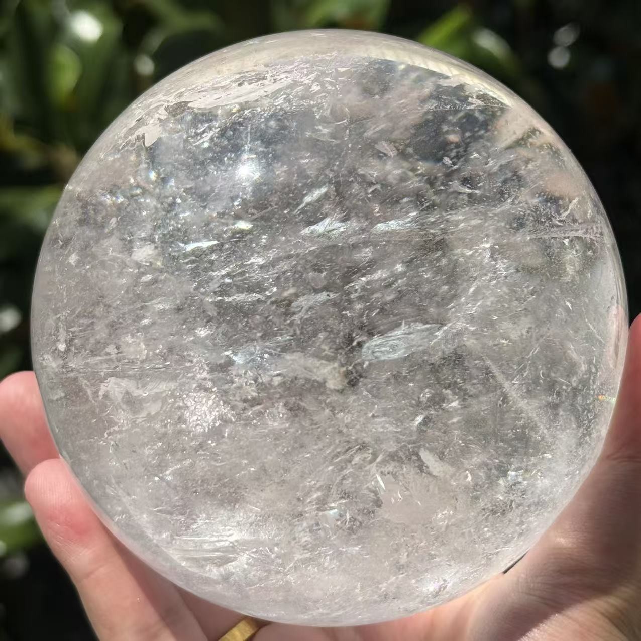 4.3LB Natural Top Grade Large Clear Quartz Sphere Crystal Ball Healing Stone