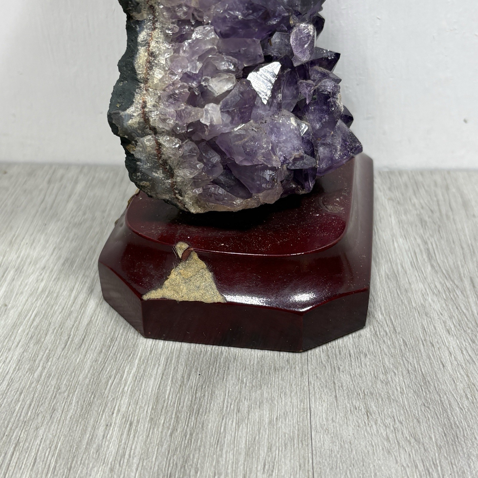 Curved Natural Amethyst Geode Cathedral Crystal Cluster Purple 4lb 8.5″ Tall