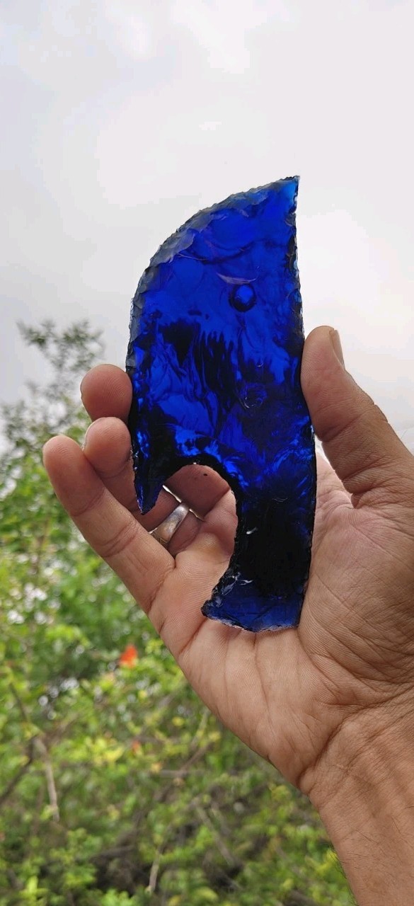 Dark Blue Obsidian Knife