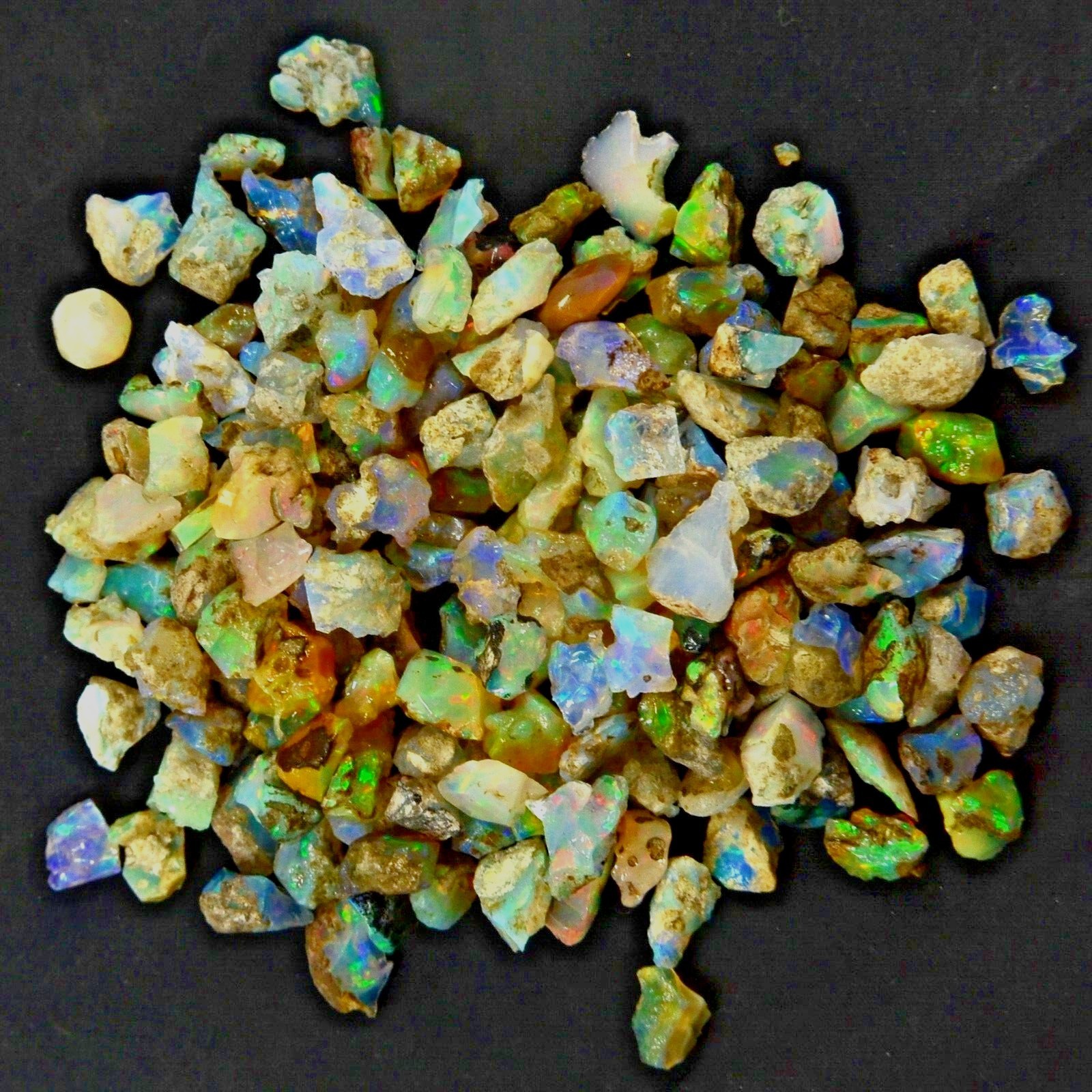 25Ct Natural Ethiopian Jumbo Welo Fire Opal Rough Specimen Gemstone 10 Pcs Lot