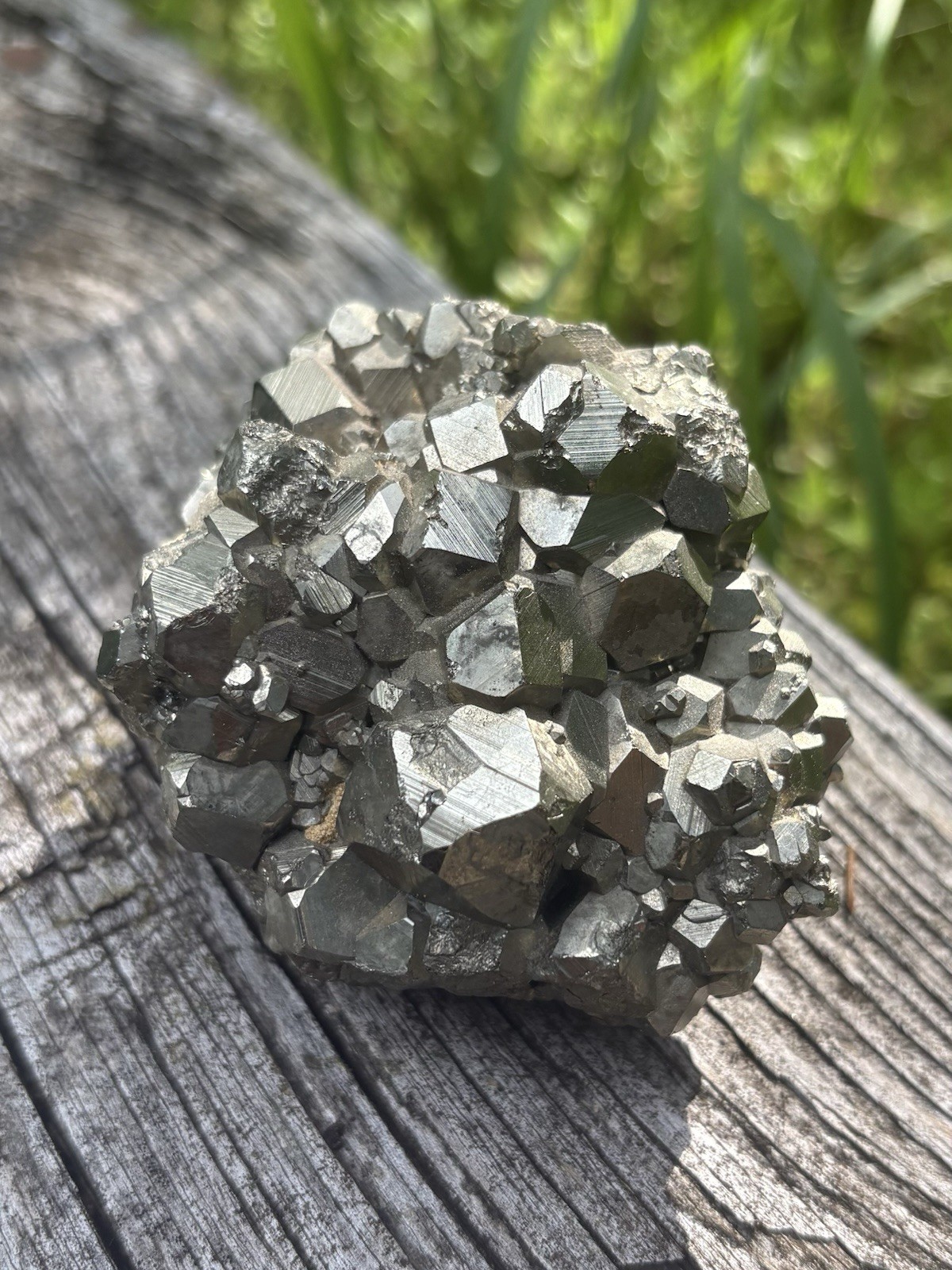 Large Pyrite Cubes Cluster- Natural 2.8” Raw Cubic Pyrite Crystals Cluster Peru