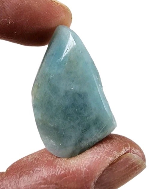 Aquamarine Crystal Polished Faced Rough 6.7 grams.