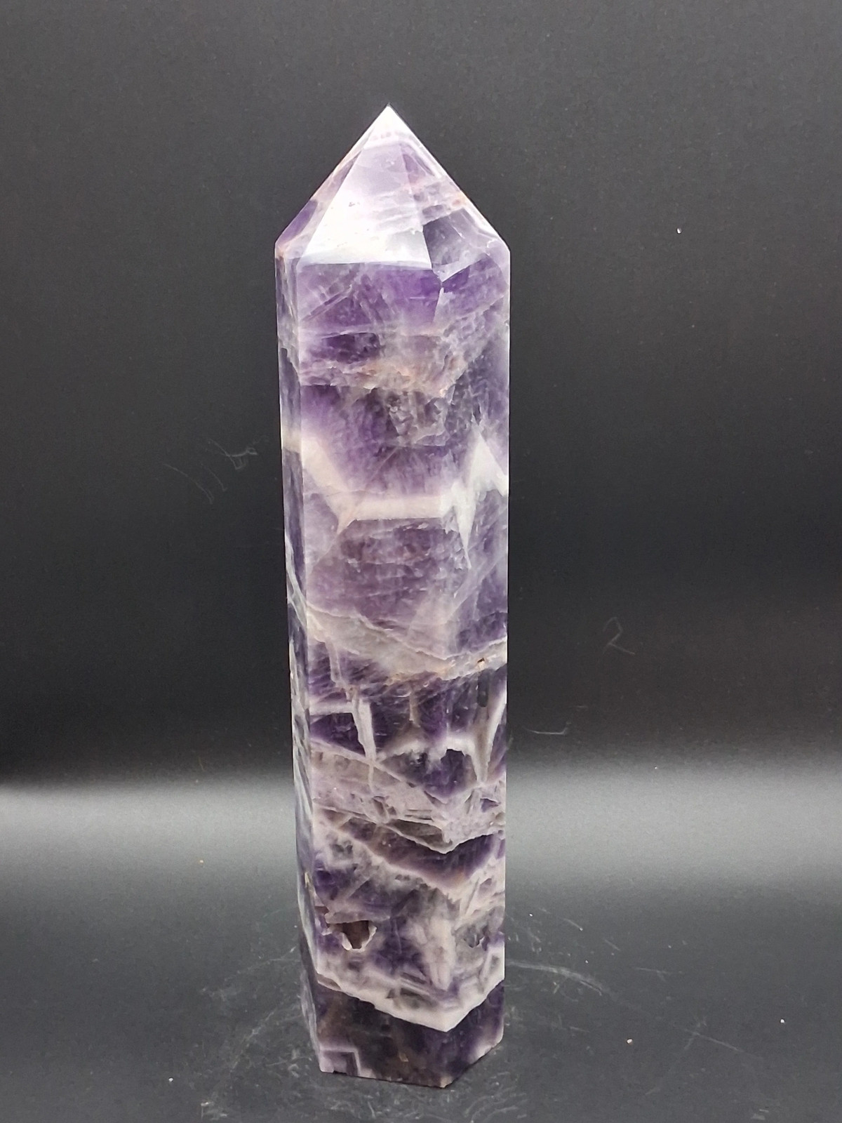 Large dream amethyst tower! 1.10 pounds, 8.5 inches tall