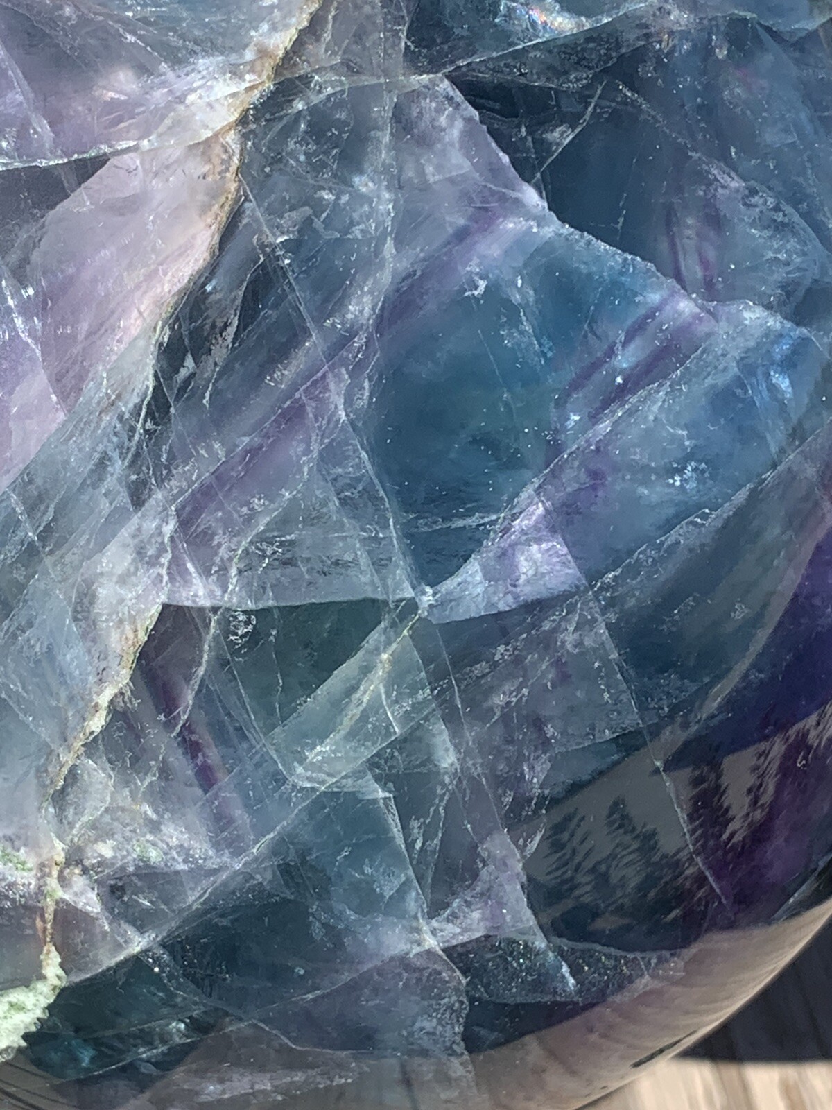 4,145g Rainbow Fluorite *HUGE* Sphere w/Stand •Over 9 Pounds *U.S. Based*