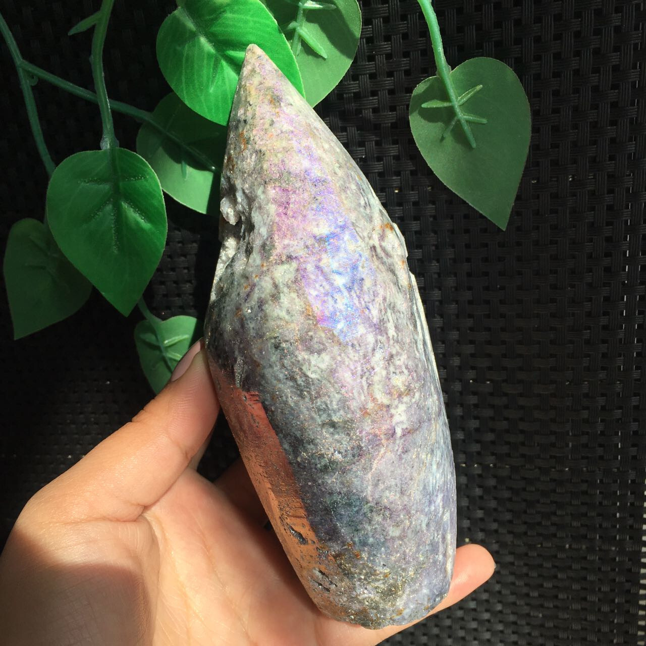 616g Titanium Angel Aura Sphalerite Geode Freeform Point Quartz Crystal Healing
