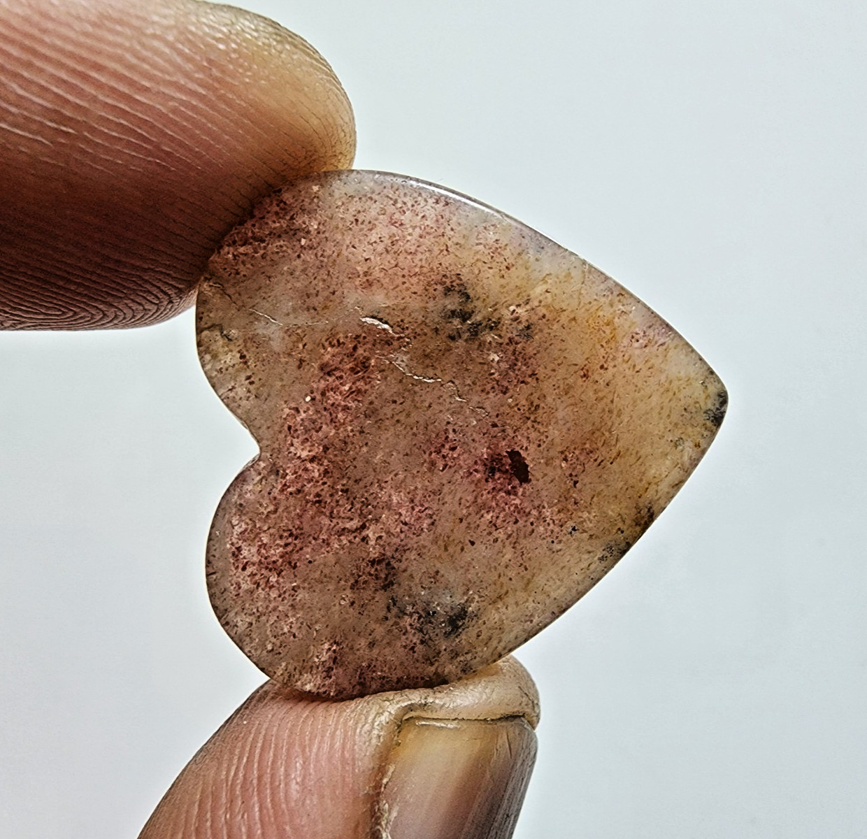 36 Crt Ultimate Strawberry Crystal Heart Shape Gemstone Cabochon Jewelry Making