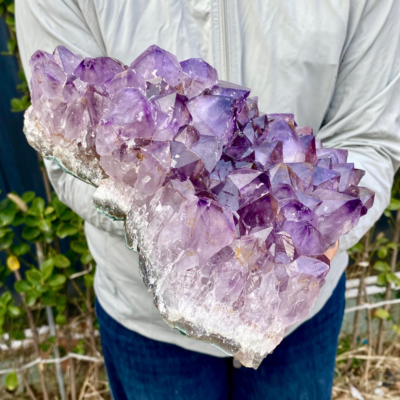 8.8LB Natural Amethyst geode quartz cluster crystal specimen Healing