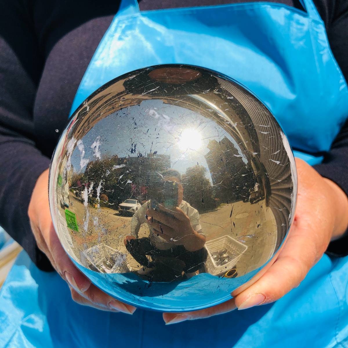 10 LB Natural Chalcopyrite Polished Sphere for Home Decor Collectible 4267