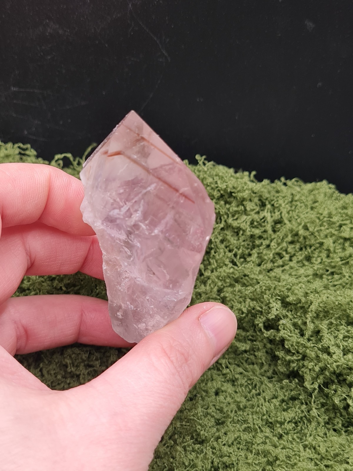 Powellite Amethyst Rough Point Wand From Bahia, Brazil, Uv-reactive, 77g