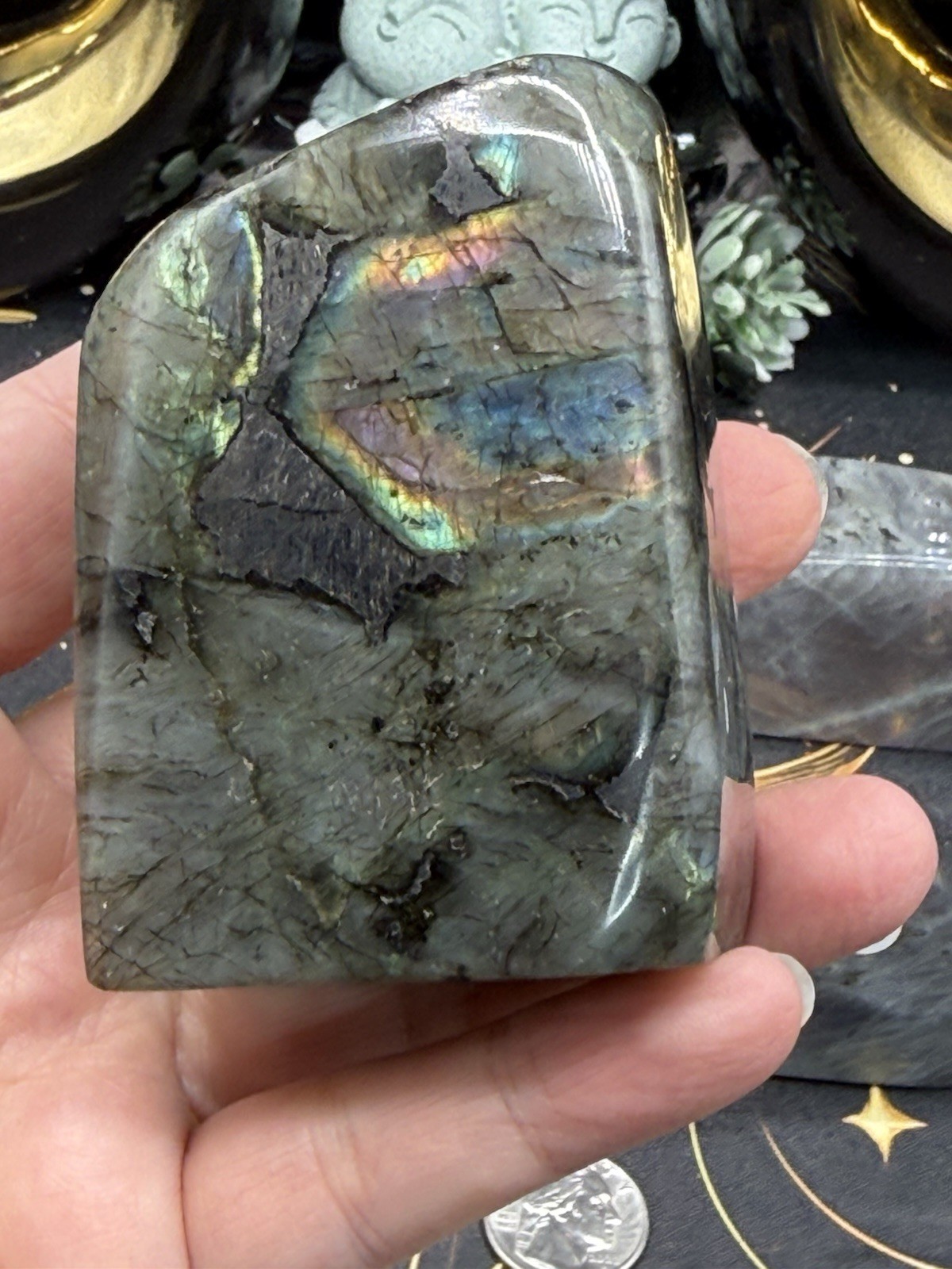 Natural Labradorite Sunset & Purple flash Free Forms Free shipping