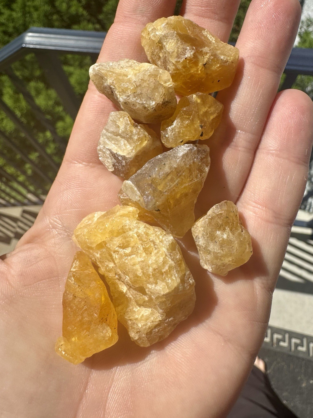 92 Grams Of Raw Natural Yellow Fluorite From France.