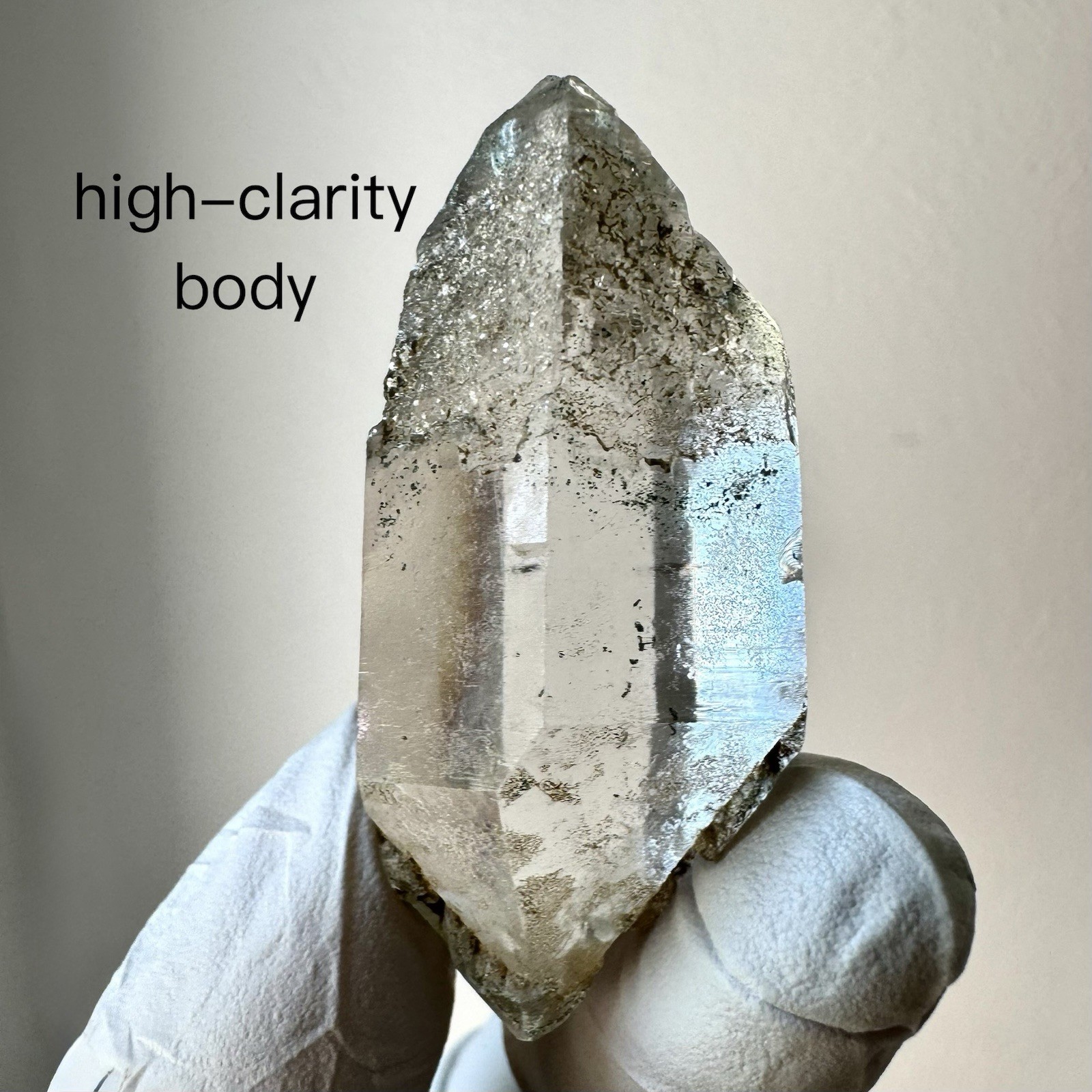 “Emerald Mist” Hashupi Himalayan Quartz Double Terminated Green Phantom Crystal