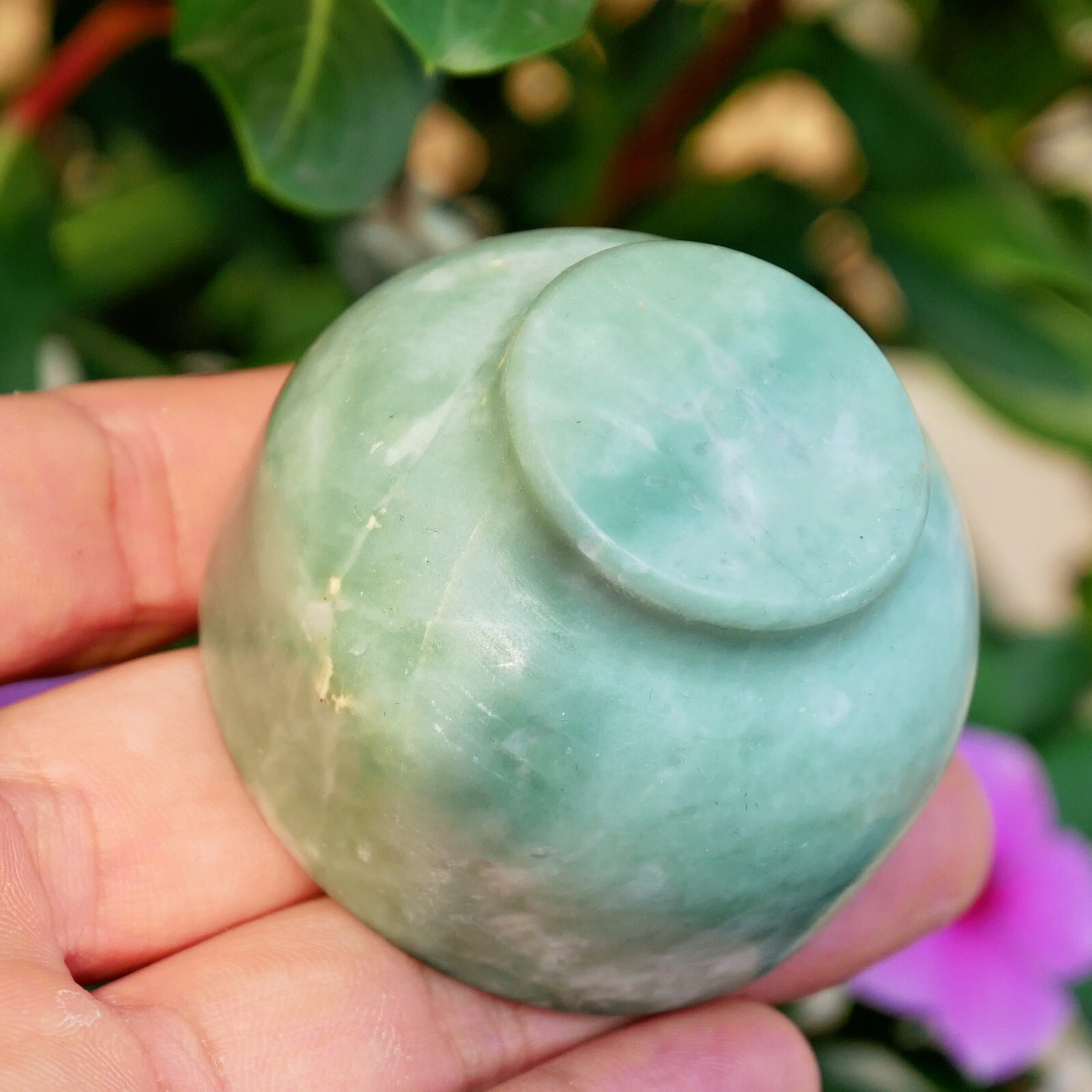 4PCS Natural Jade Bowl Gemstone Quartz Dish Chakra Healing Reiki Crystal Gift 2″