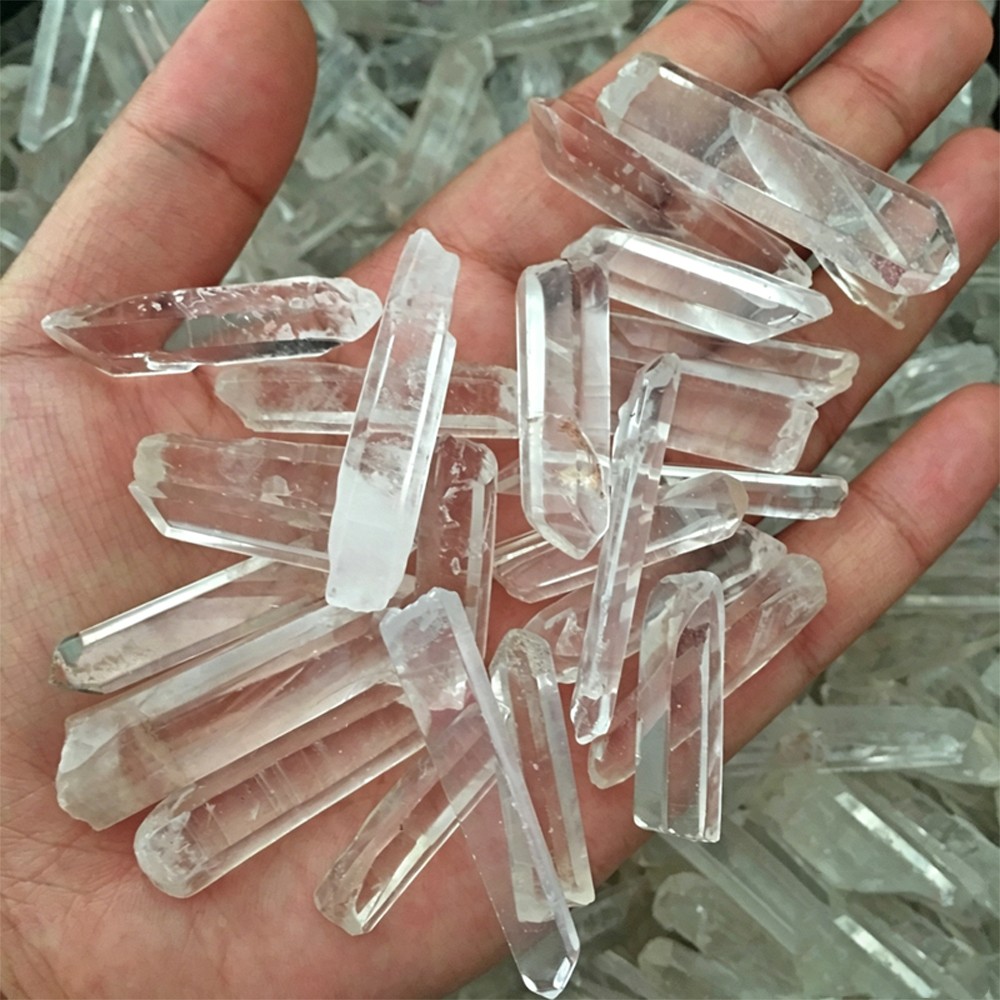 200g Tibet small Lot Natural Clear Quartz Crystal Points Wand Specimen US Fast