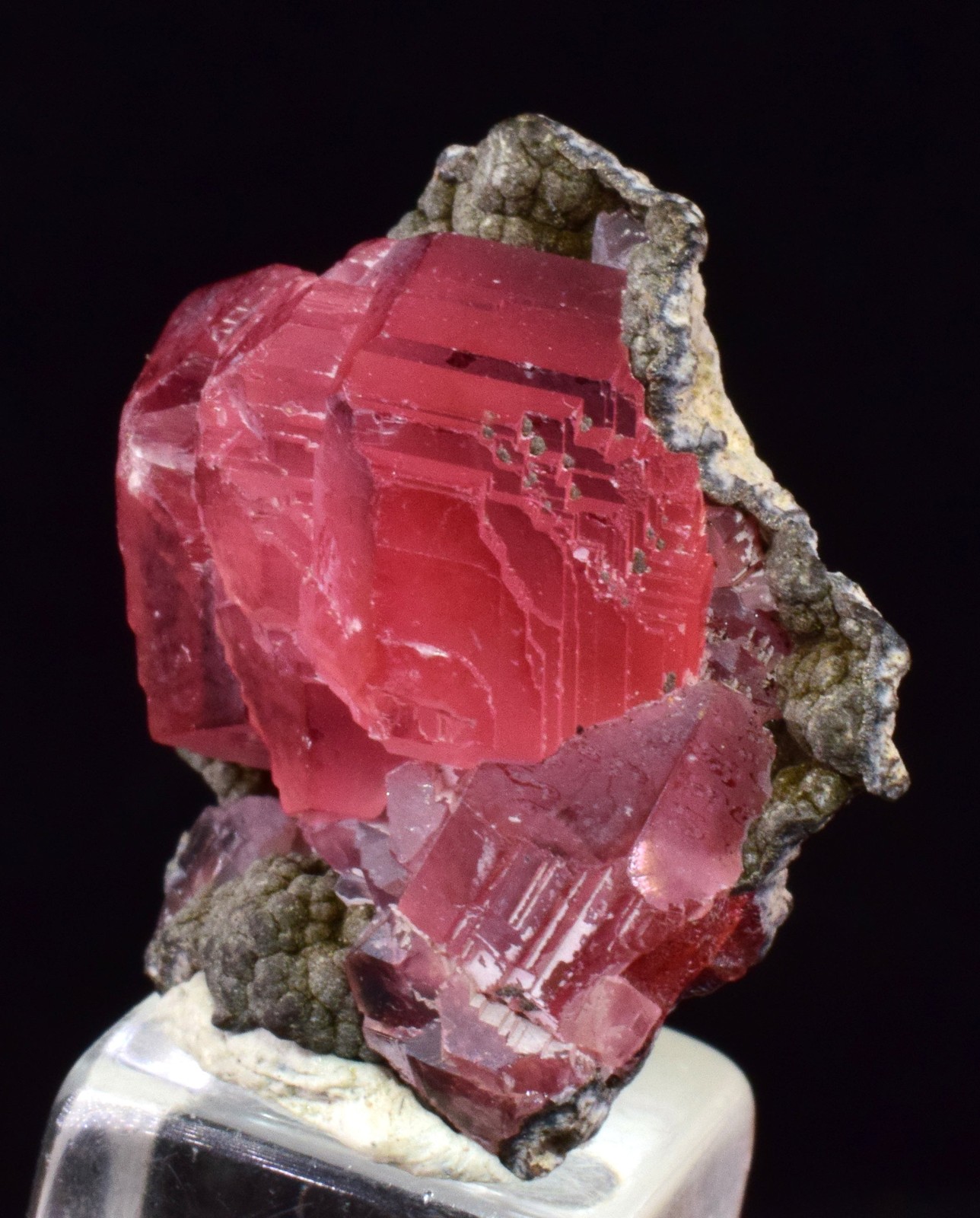 2.1cm RHODOCHROSITE STEPPED CRYSTALS PERU OLD STOCK UCHUCCHACUA MINE RB731