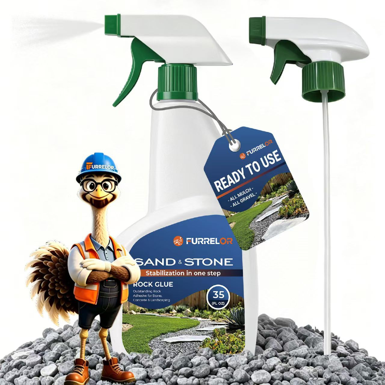 Rock Glue for Landscaping, Mulch and Rock Glue Spray,Ready-to-Use,Weather Resist