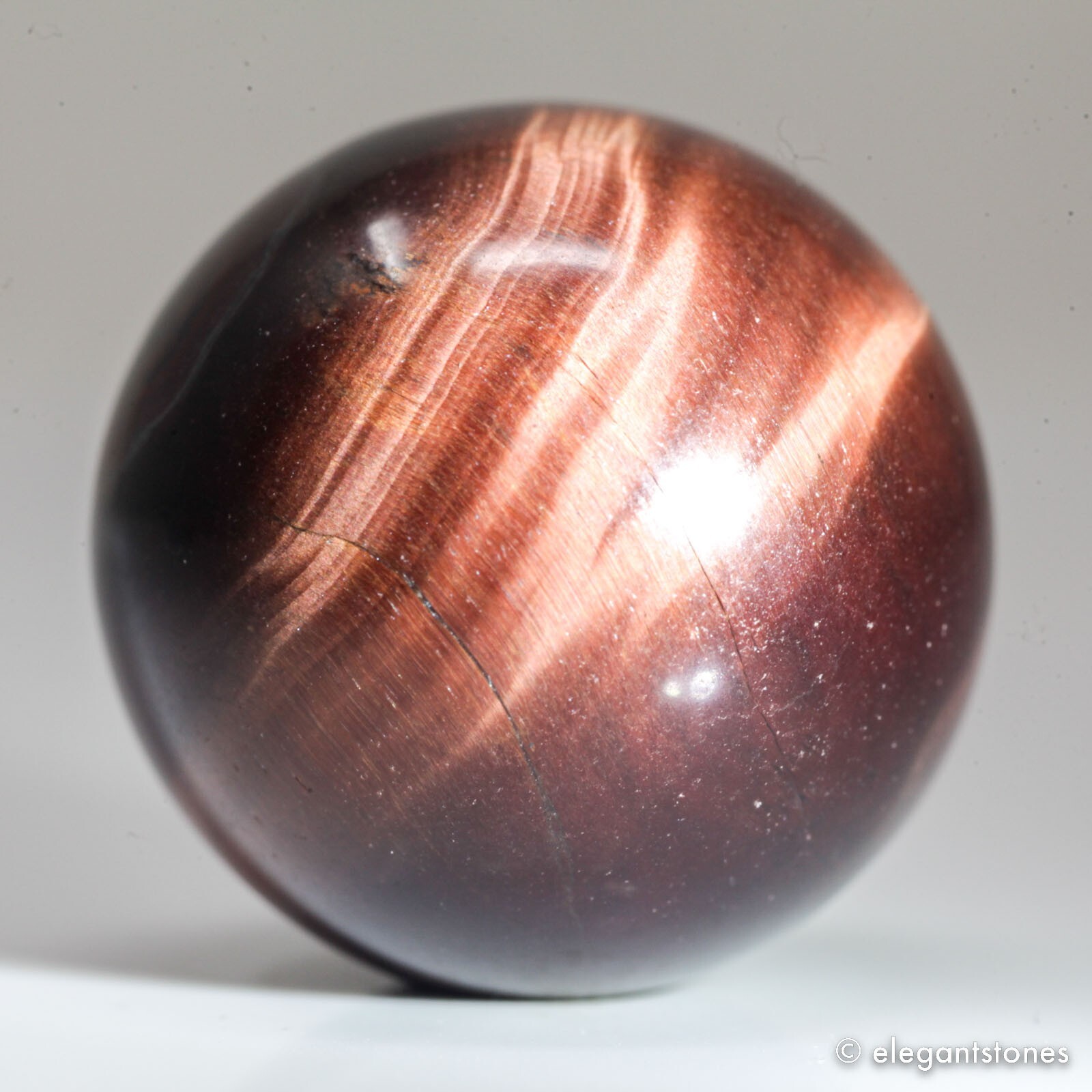 25g26mm Red Tiger Eye Sphere Crystal Ball Natural Quartz Healing Gemstone Chakra