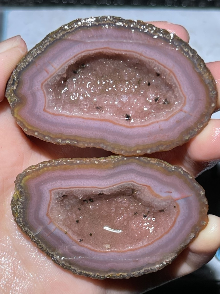 Natural Warring States Red Agate pink Rough Quartz Crystal Specimen 72g 87