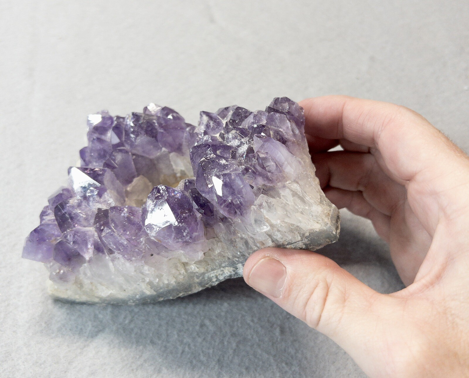 Natural Amethyst Geode Tea Light Crystal Lapidary Rock Tumbling