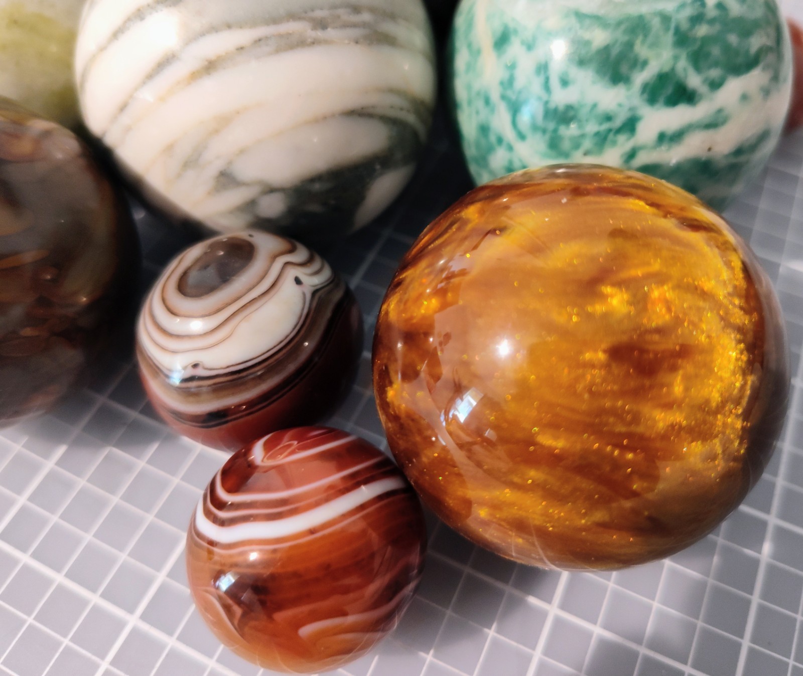 Crystal Sphere 17 Ball Lot 1.25″ to 3″ in size