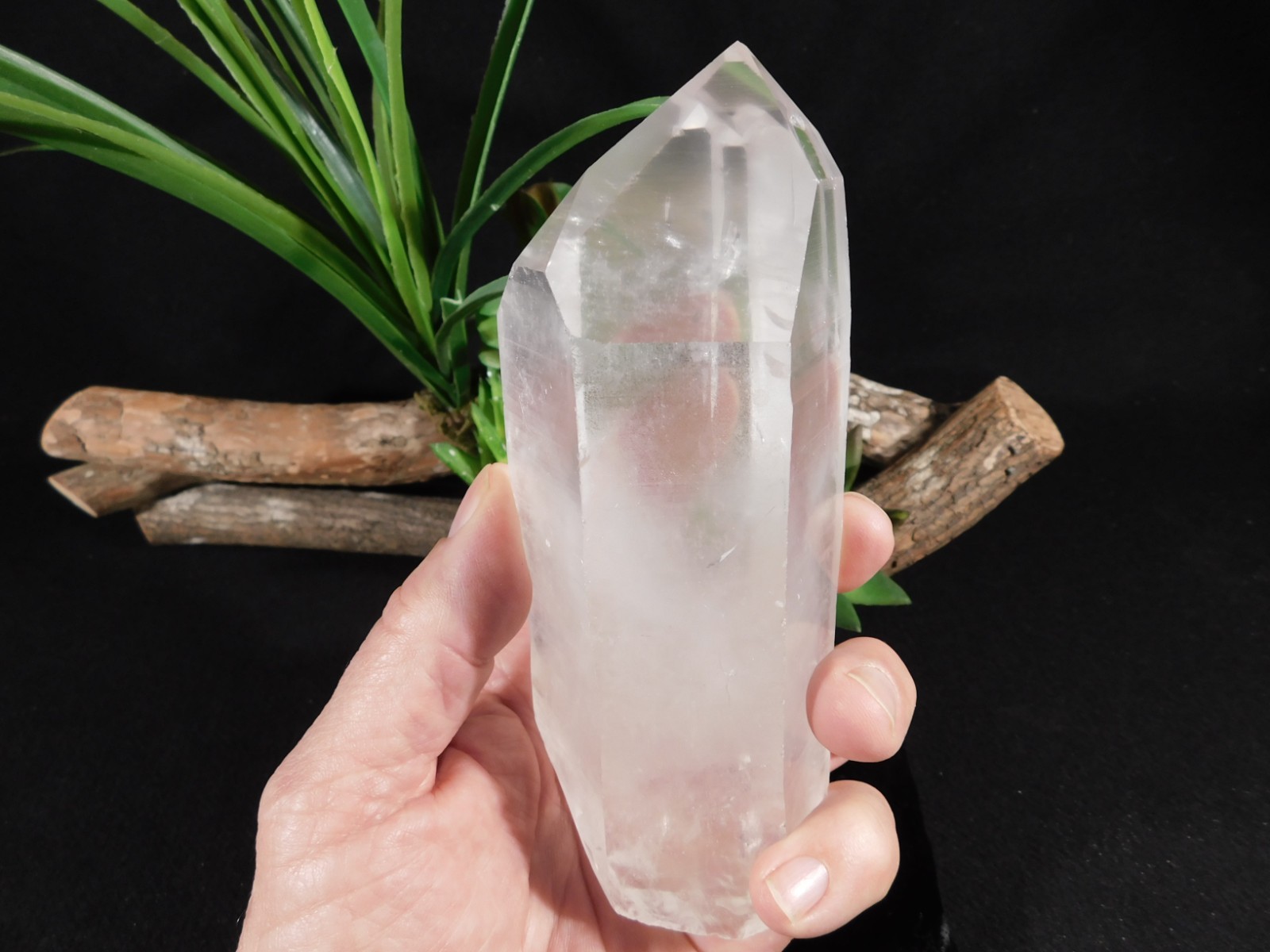 Big! Semi Translucent LEMURIAN Quartz Crystal From Brazil 710gr