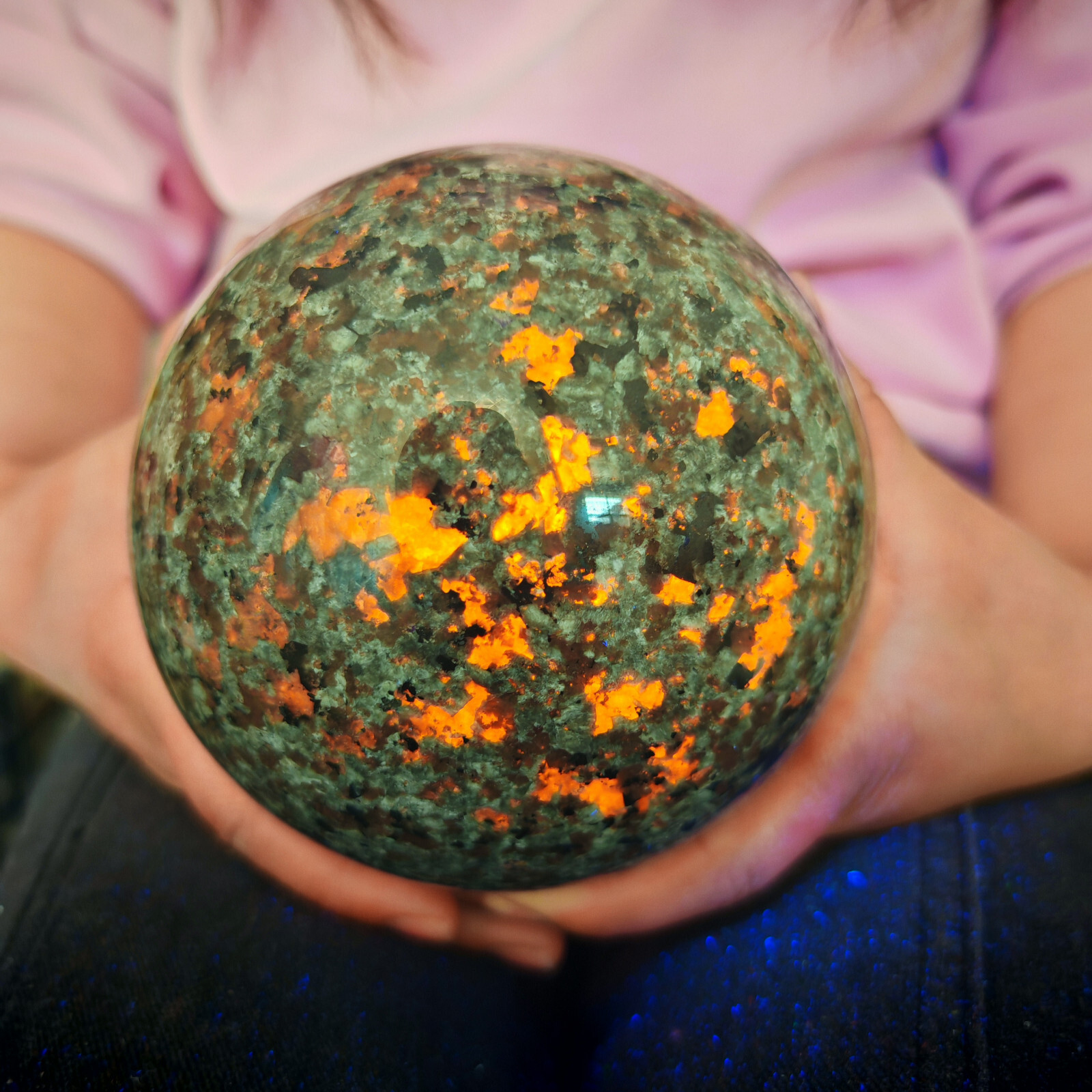 6.6LB Natural Flame Stone Ball Body Crystal Ball Spiritual Healing 3000g