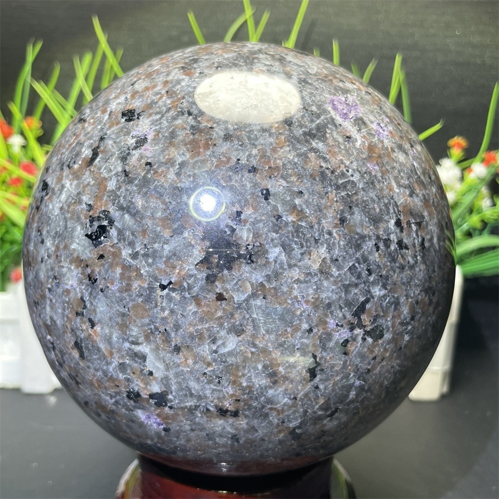 8.6LB 5.1″ Natural Yooperlite Sphere Ball Crystal Mineral UV Reiki Healing