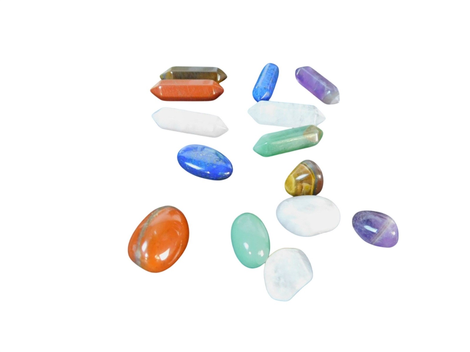 Crystal Jewelry Gift Box With Assorted Polished Gemstones & Chakra Healing Cryst