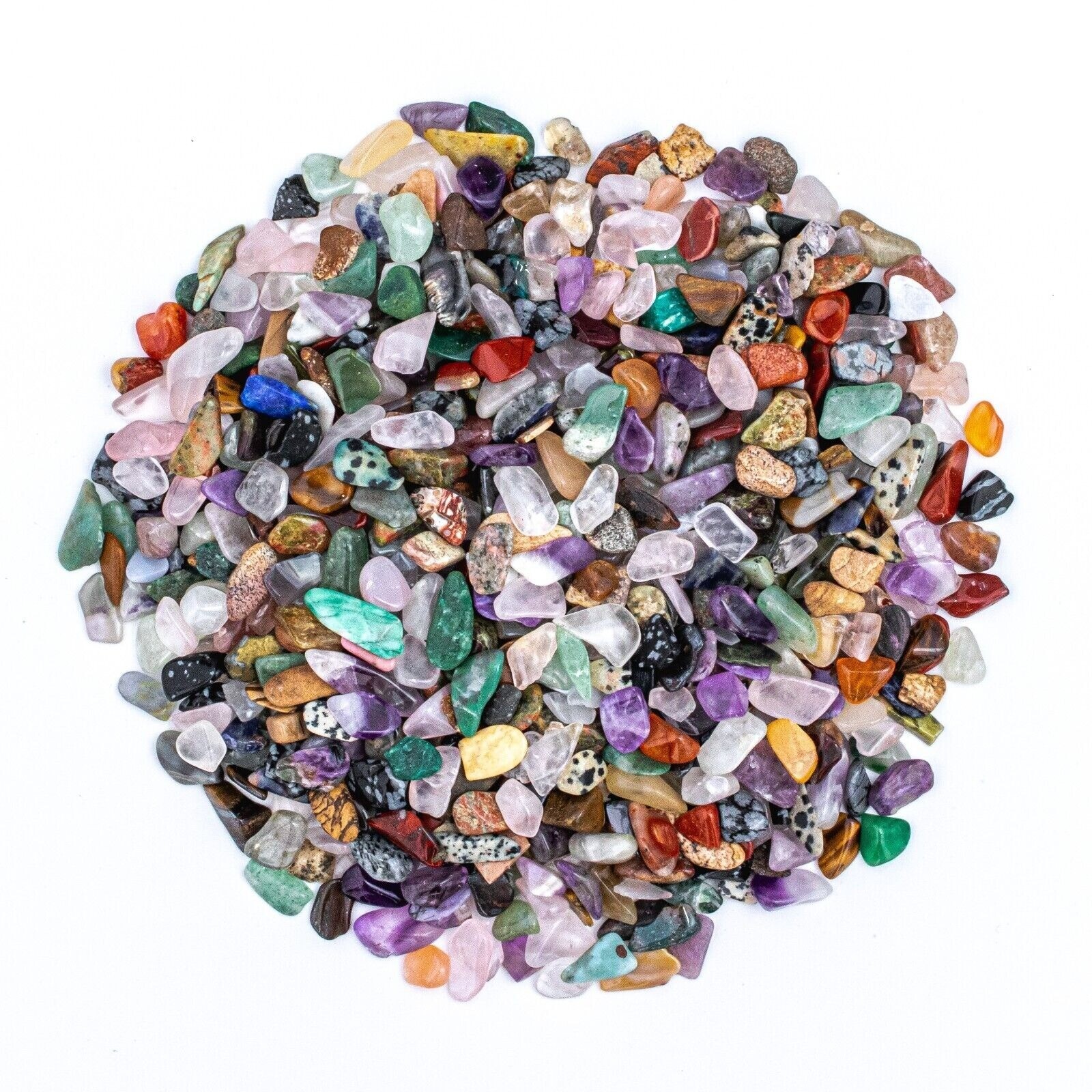 1/2 lb Tumbled South Africa Assorted Mix Mini Gemstone Chips Crystal Pebbles Gem