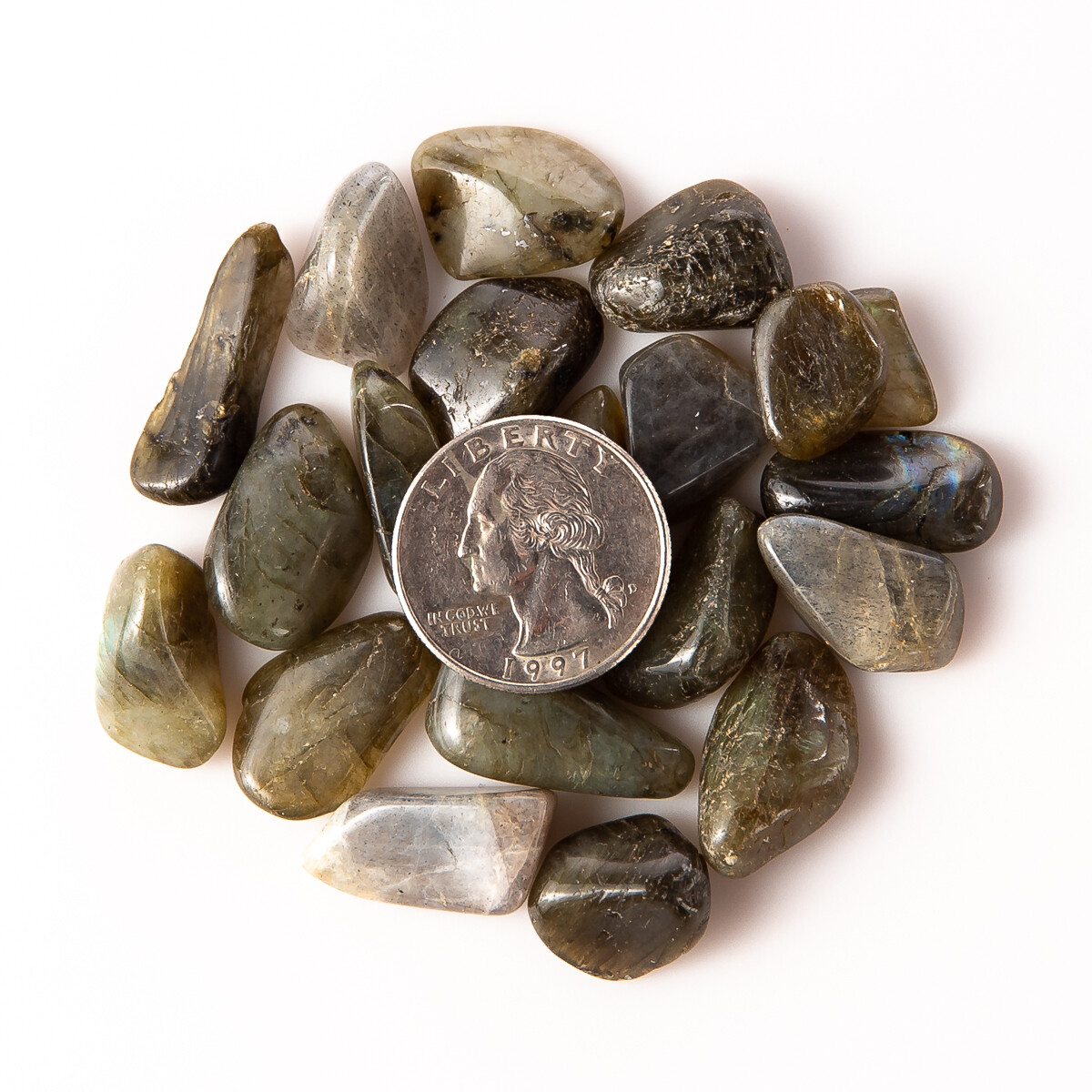 50g Tumbled Labradorite Gemstone Crystals 10-30 Stones Gem Rock Specimens